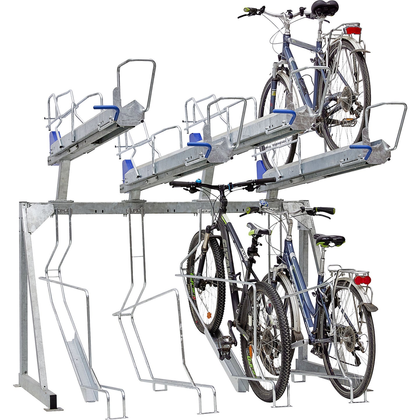 8-bicycle stand, lift model, length 2210 mm, metal effect finish.