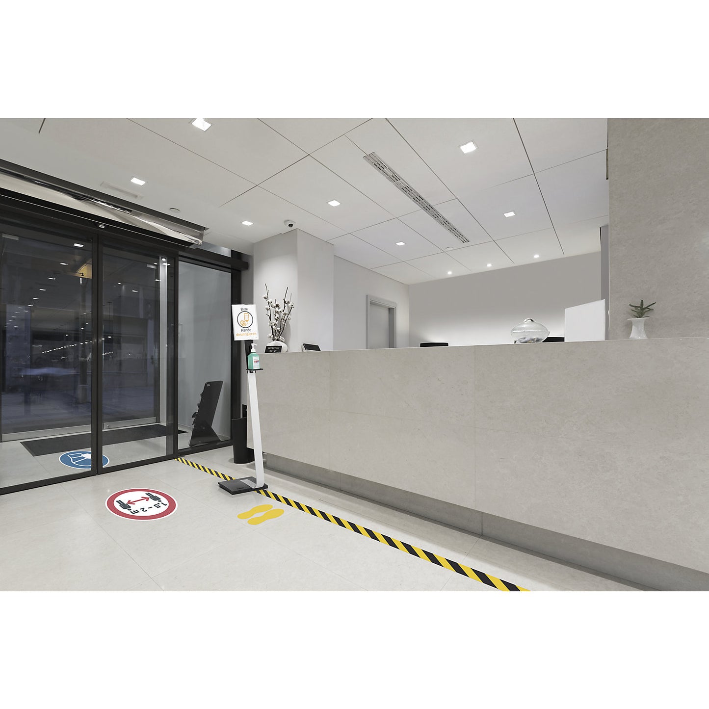 DURALINE® floor marking tape, removable, LxW 15 m x 50 mm, yellow/black.