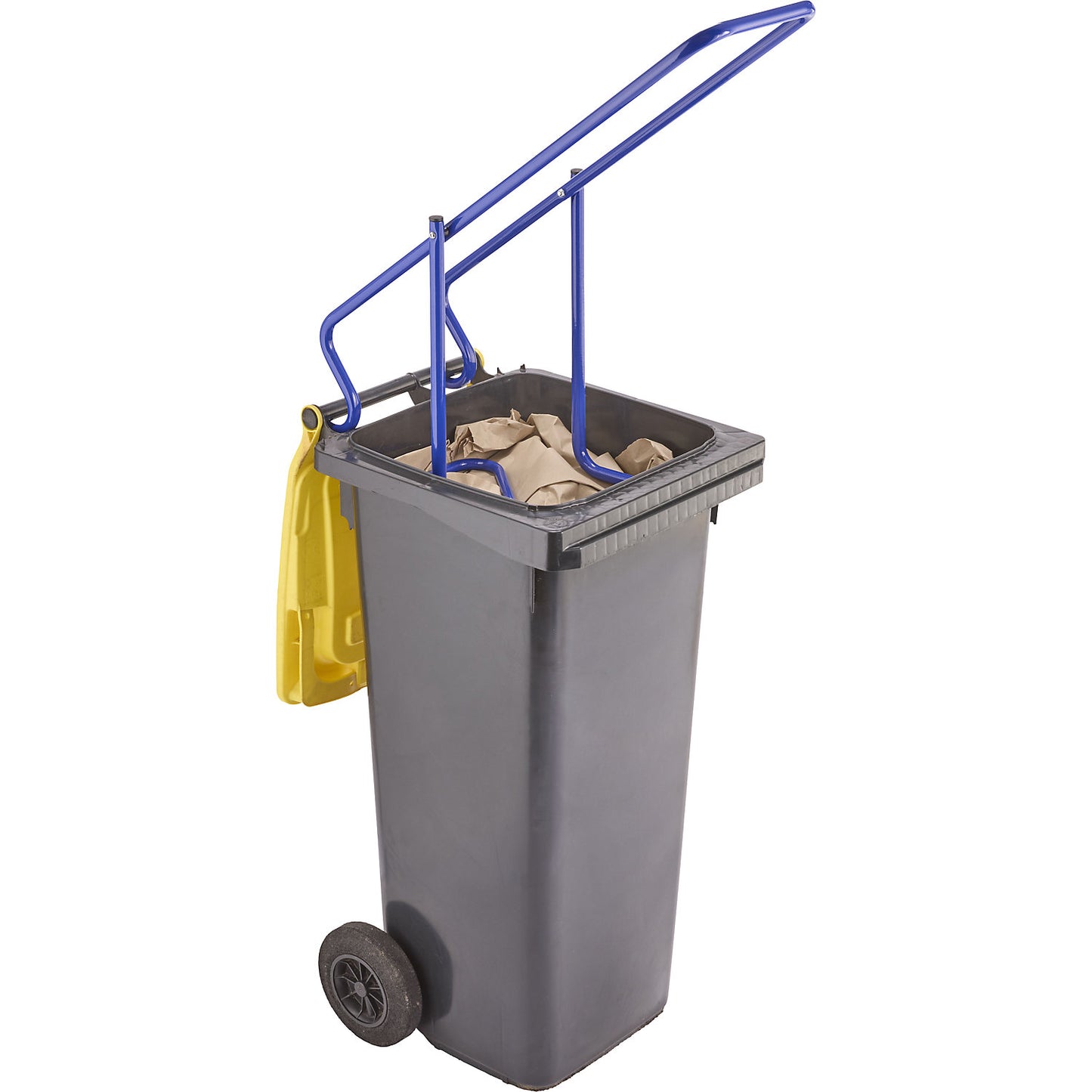 Waste compactor for waste bins, length 960 mm, blue.