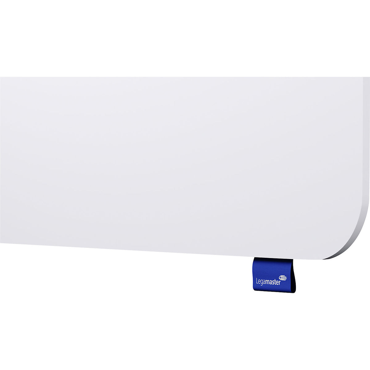WALL-up whiteboard, enamelled, white, WxH 600 x 2000 mm, rounded corners on the left.