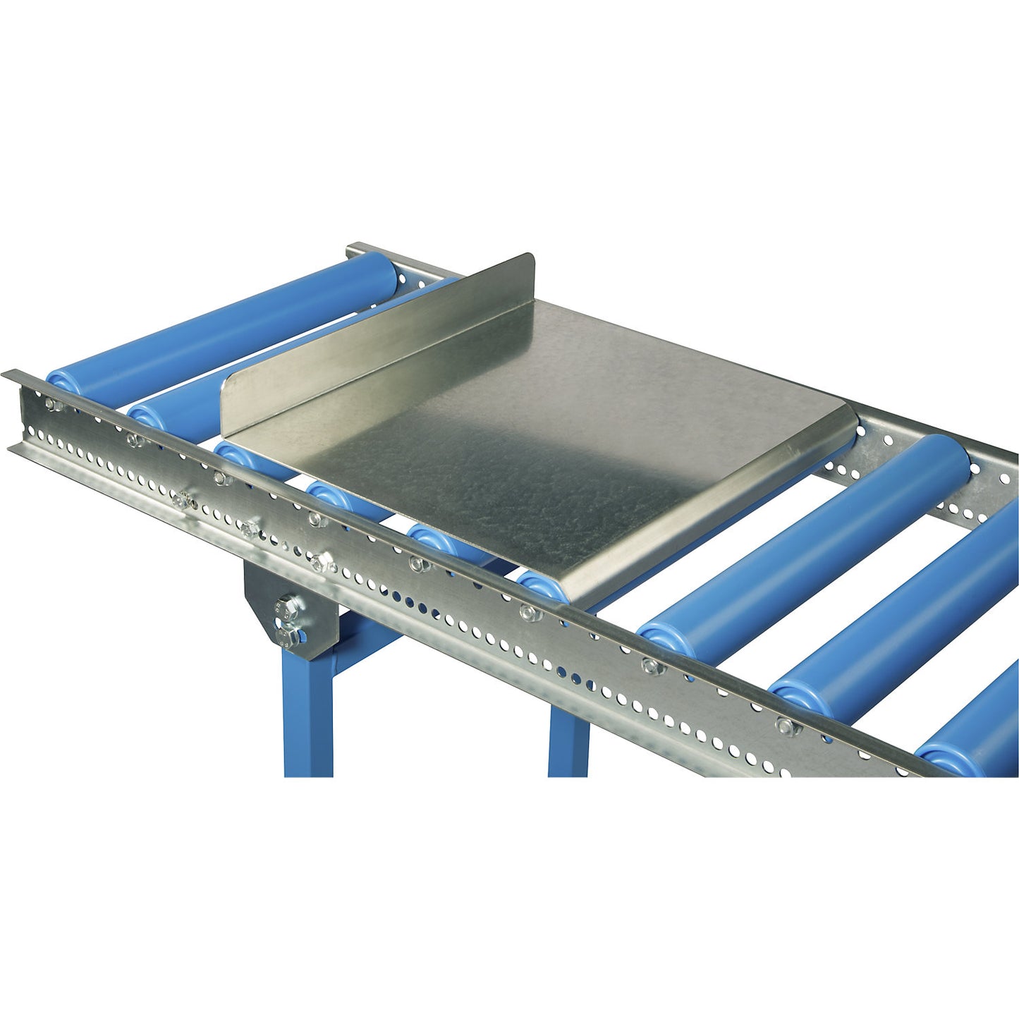 Pull-out stop, hook-on, steel, track W 500 mm.