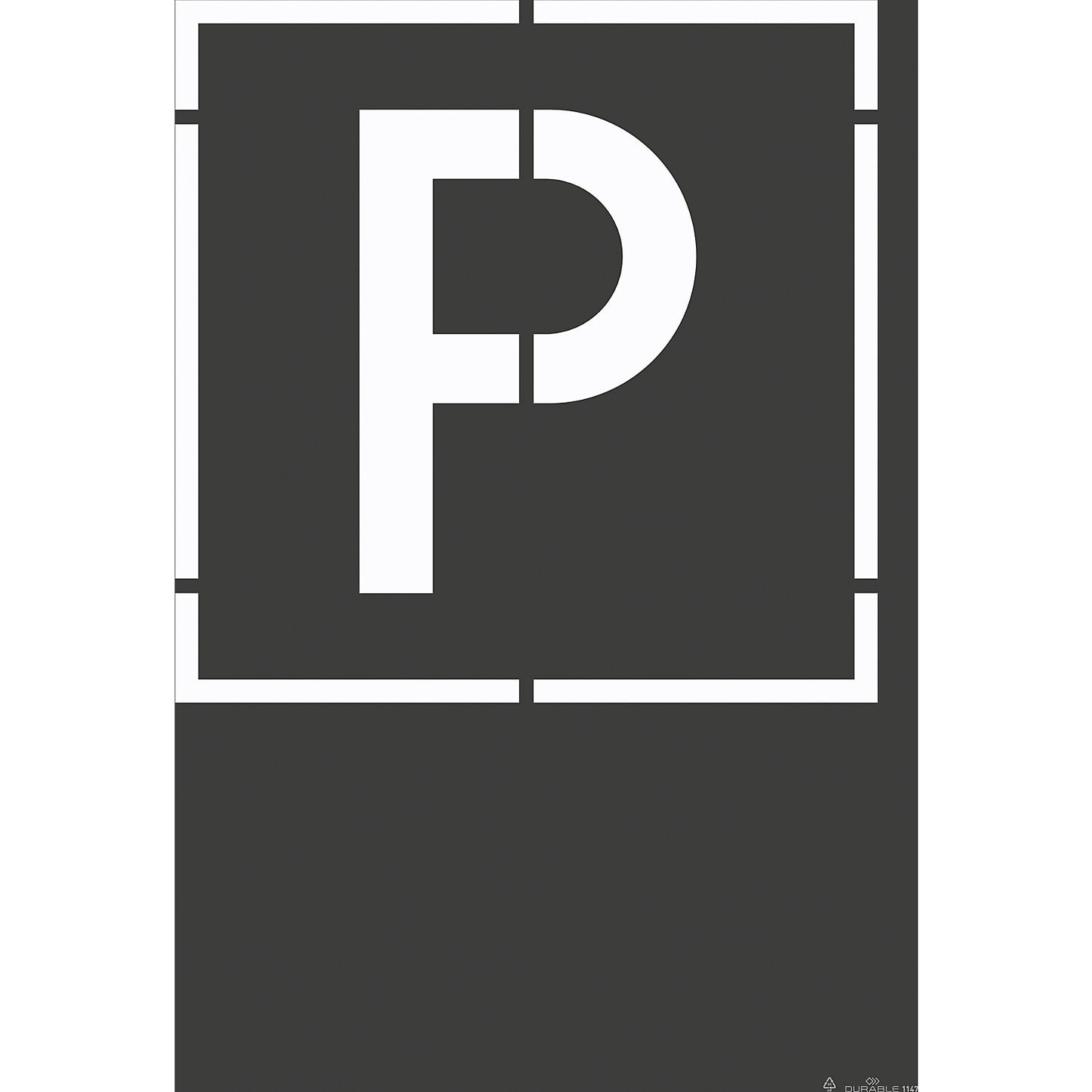 DURALINE® floor marking stencil set parking space, 6 motifs, film WxH 100 x 58 mm.