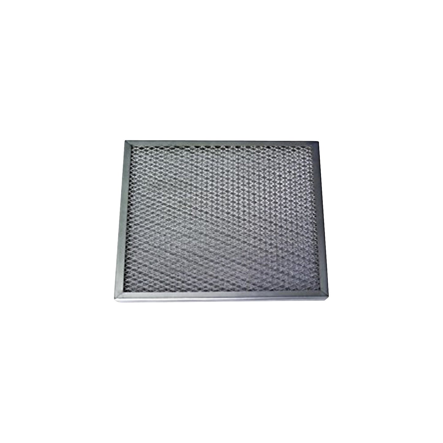 Expanded metal filter, height 15 mm, grey.