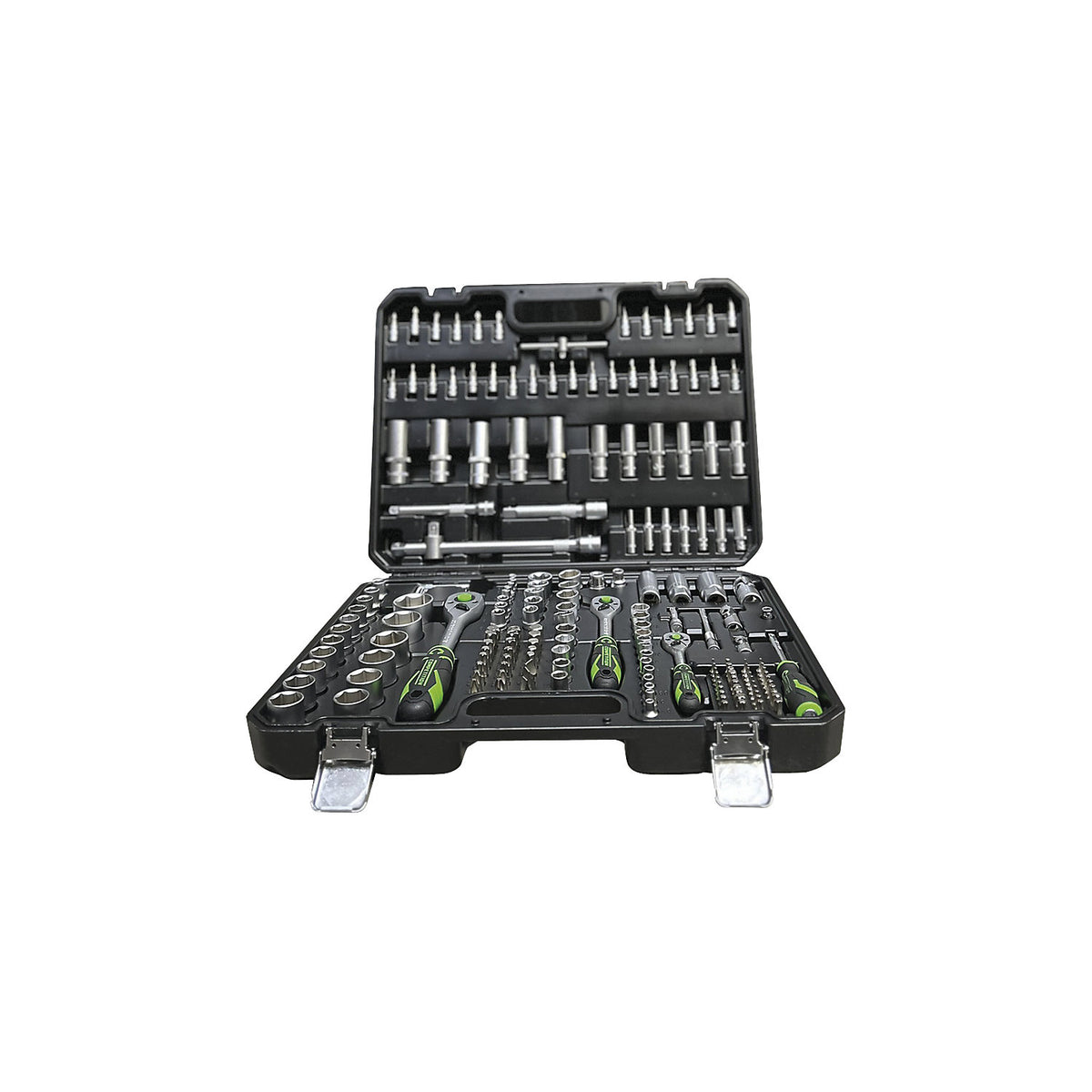 1/4'' + 3/8'' + 1/2'' socket set Competition, 191 parts, chrome-plated.