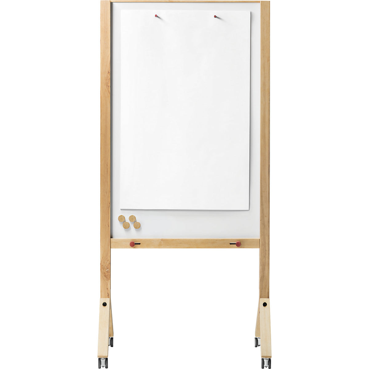 MAULWOOD flip-chart, mobile, HxWxD 1800 x 800 x 1200 mm.