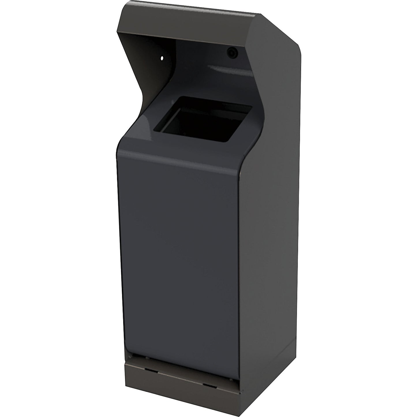 Outdoor waste bin, capacity 50 l, iron glimmer/grey aluminium.