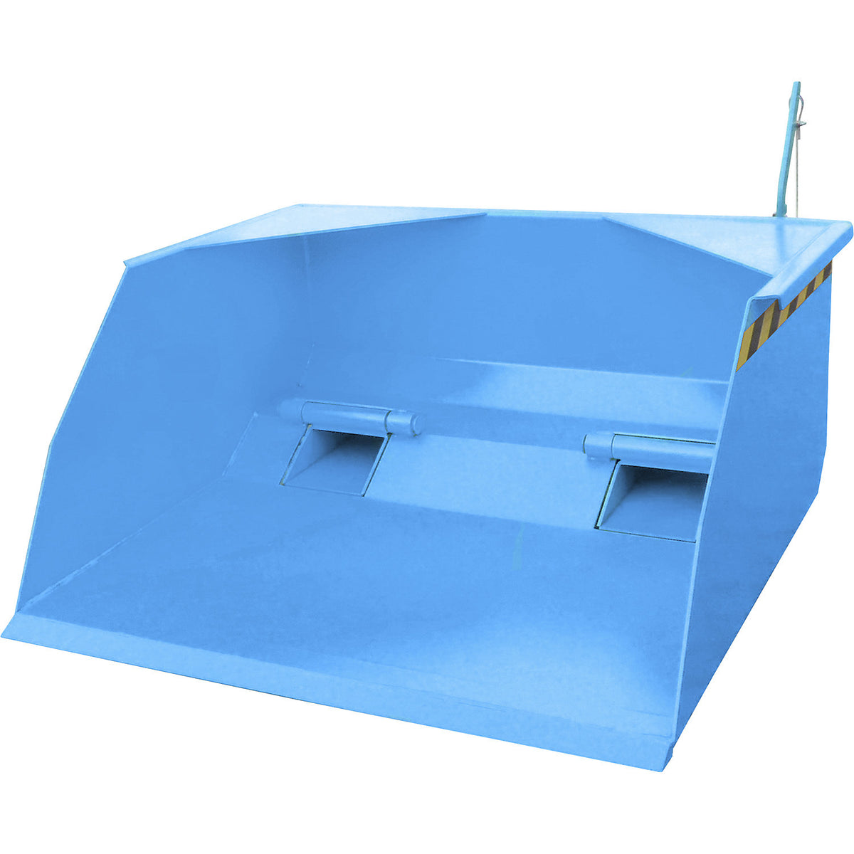 BSM stacker bucket, mechanical with opening for fork tips, capacity 0.5 m³, light blue RAL 5012.