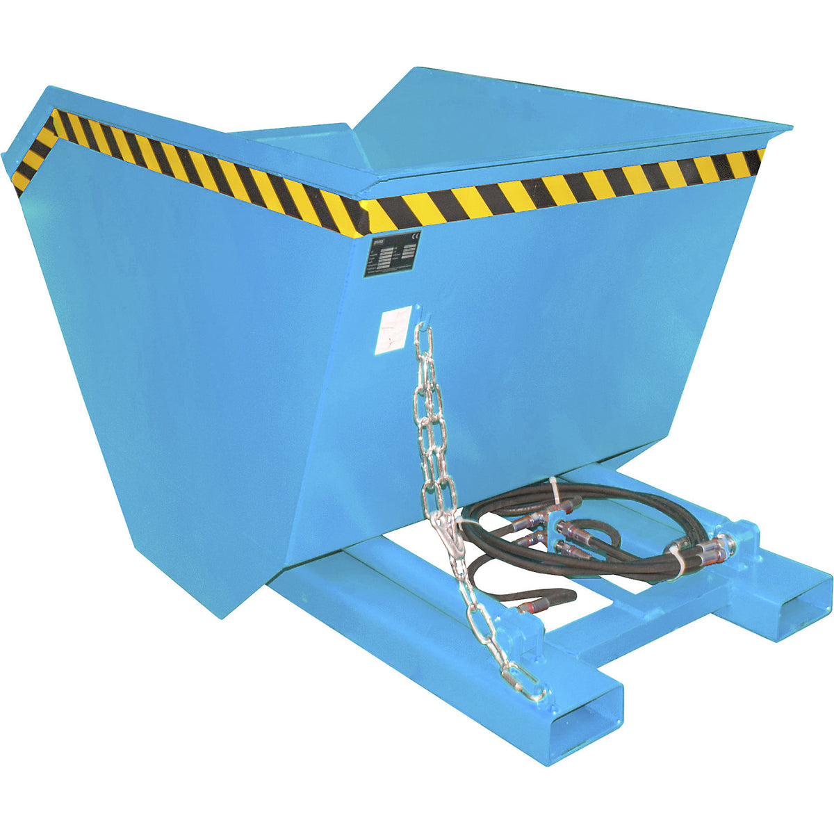 Stacker bucket HVR, hydraulic with 2 cylinders, capacity 0.8 m³, light blue RAL 5012.