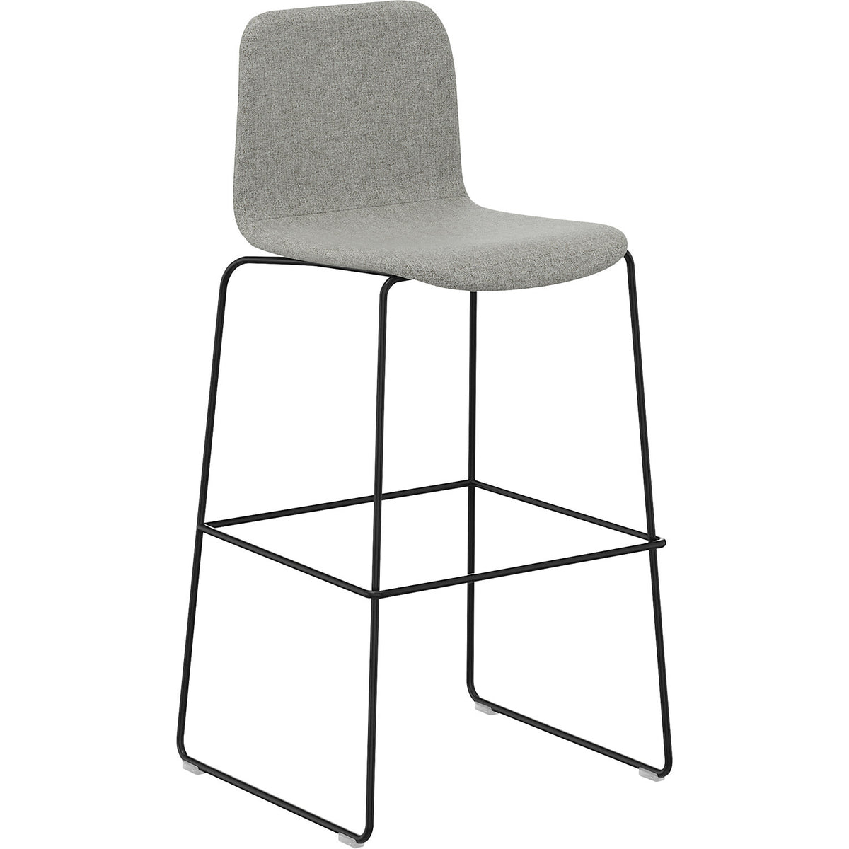Tobi bar stool, double cantilever, pack of 2, grey, black.