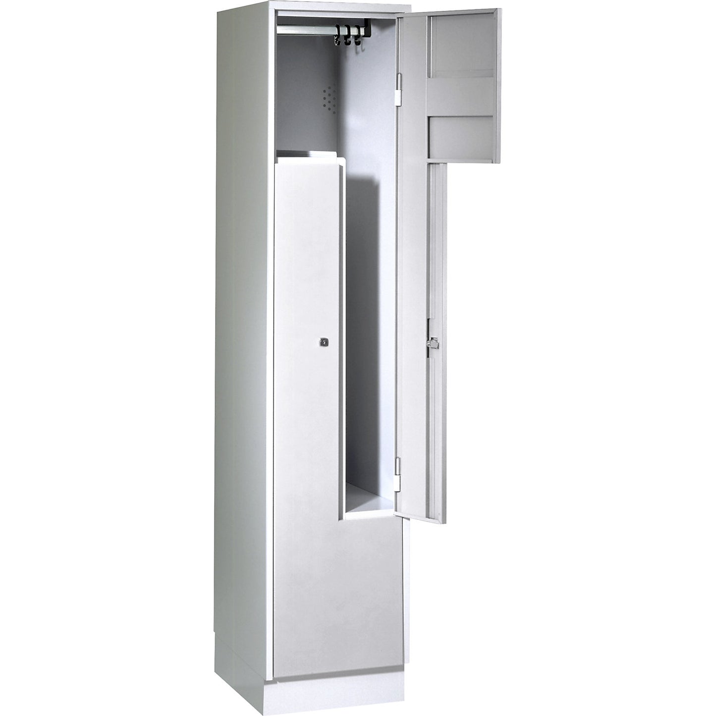 München Z locker, 1 compartment, W 400 mm, doors light grey.