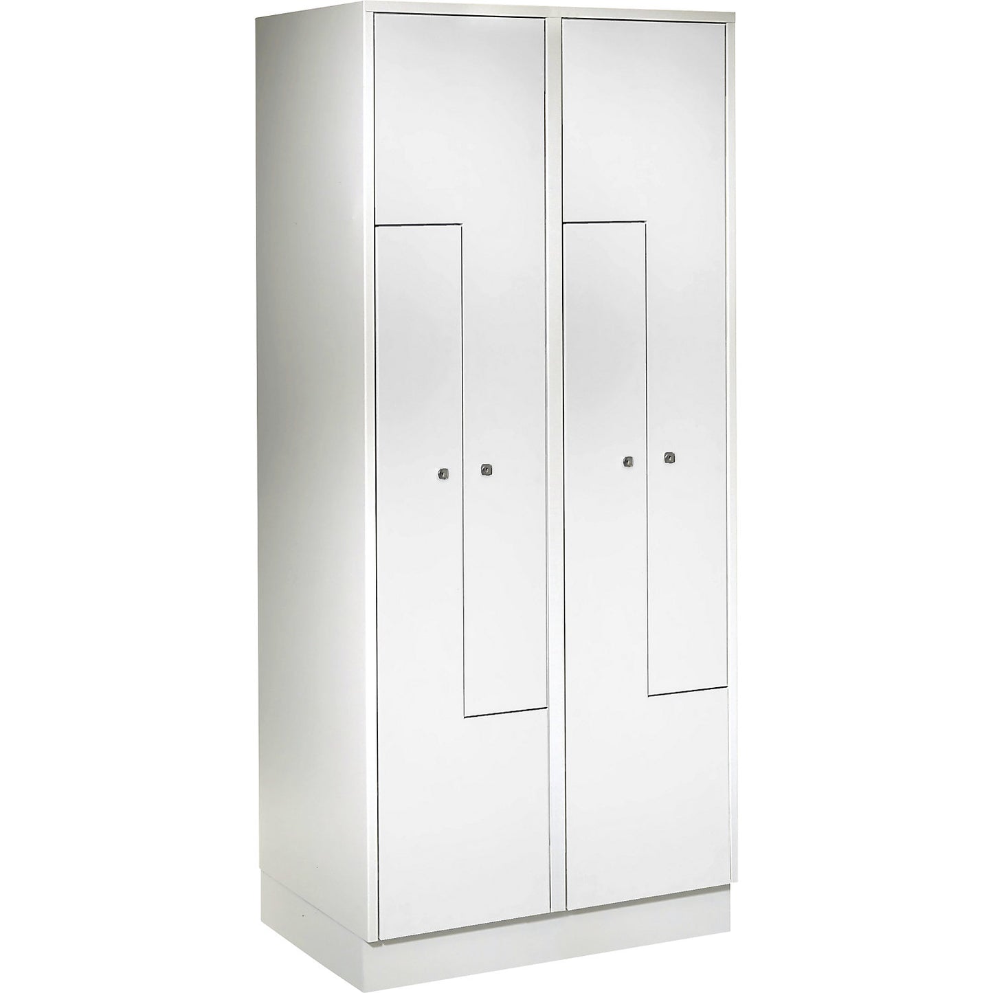 München Z locker, 2 compartments, W 800 mm, doors light grey.
