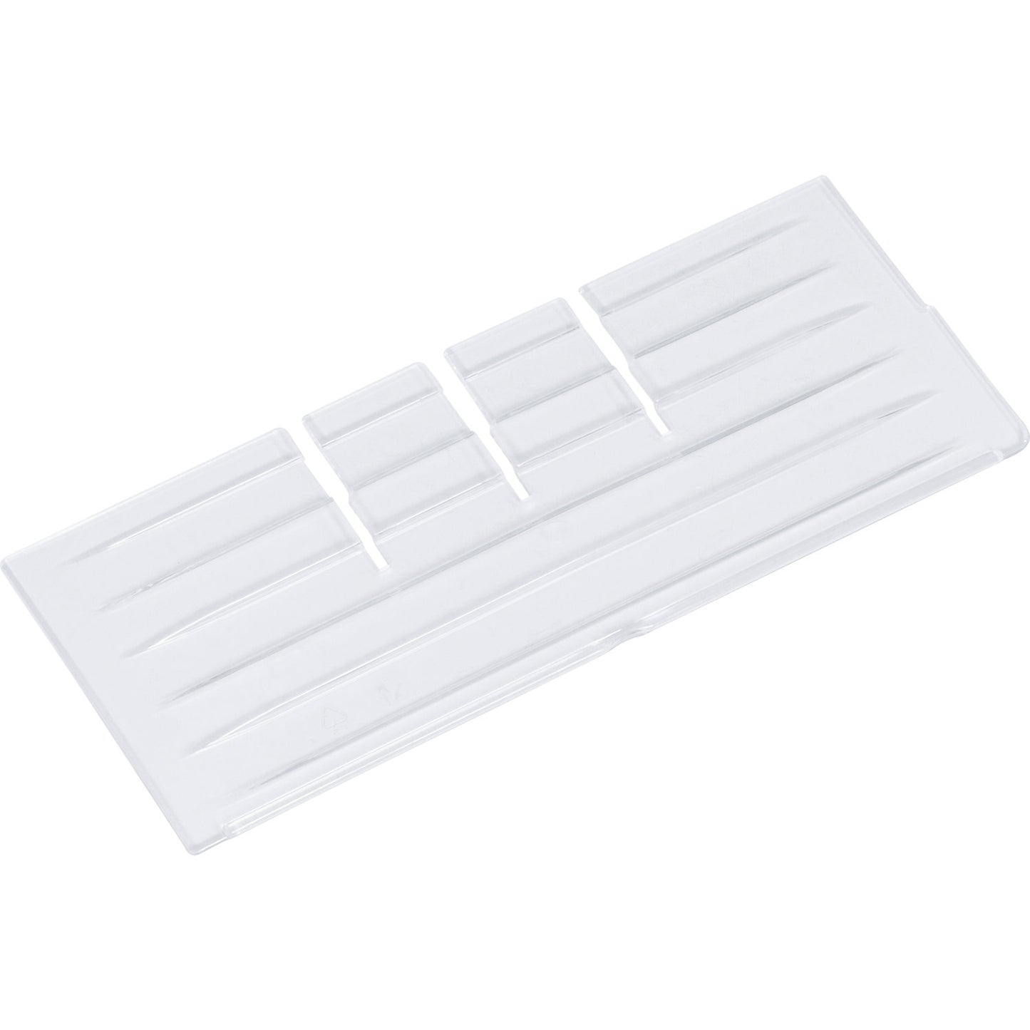 Longitudinal divider, transparent, for open fronted storage bins, pack of 10, capacity 7.2 l.