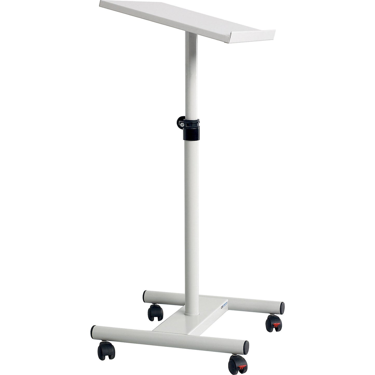 Pedestal desk, height adjustable, mobile, light grey, foot WxD 490 x 500 mm.