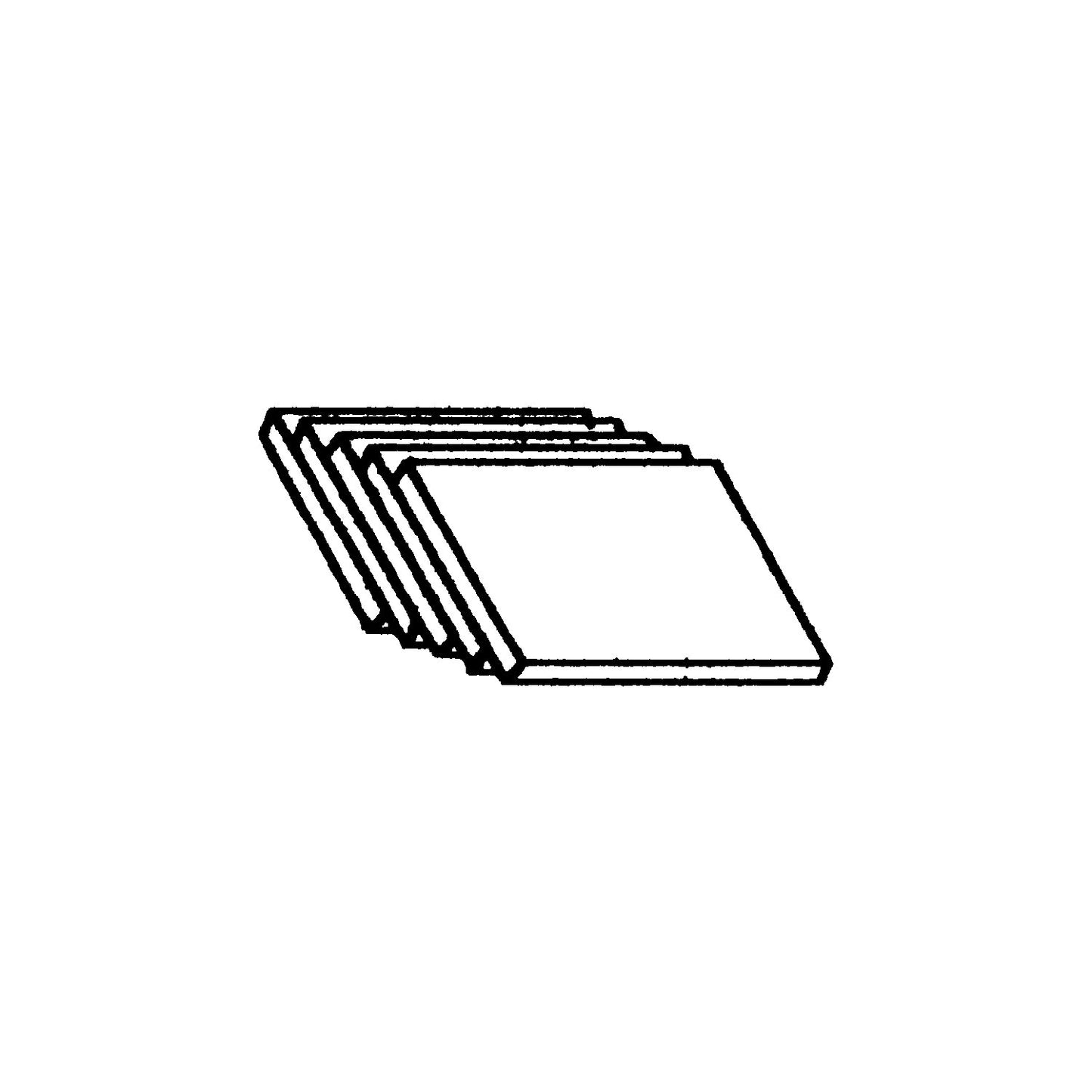 Slanted tray set, 5 pieces for A4, light grey.