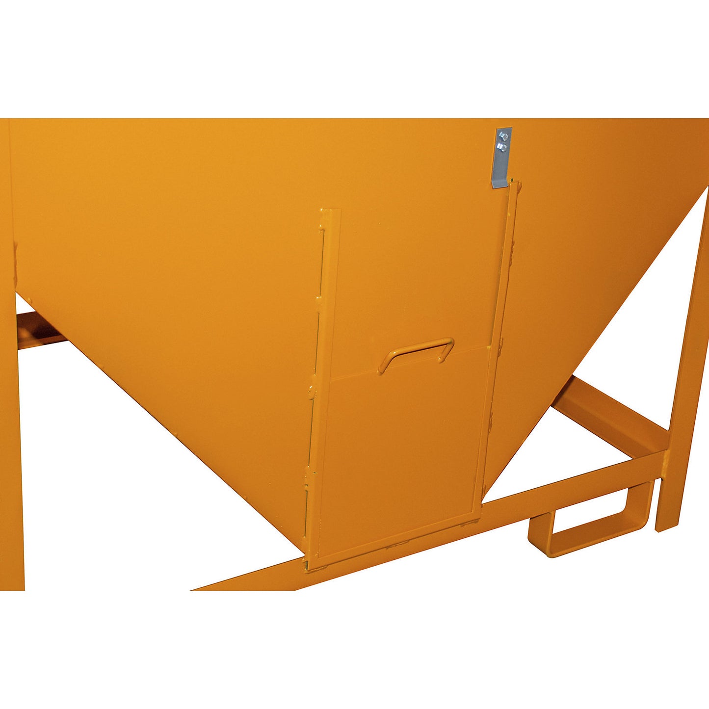 Silo container, capacity 0.75 m³, sliding trap on front side, mouse grey RAL 7005.