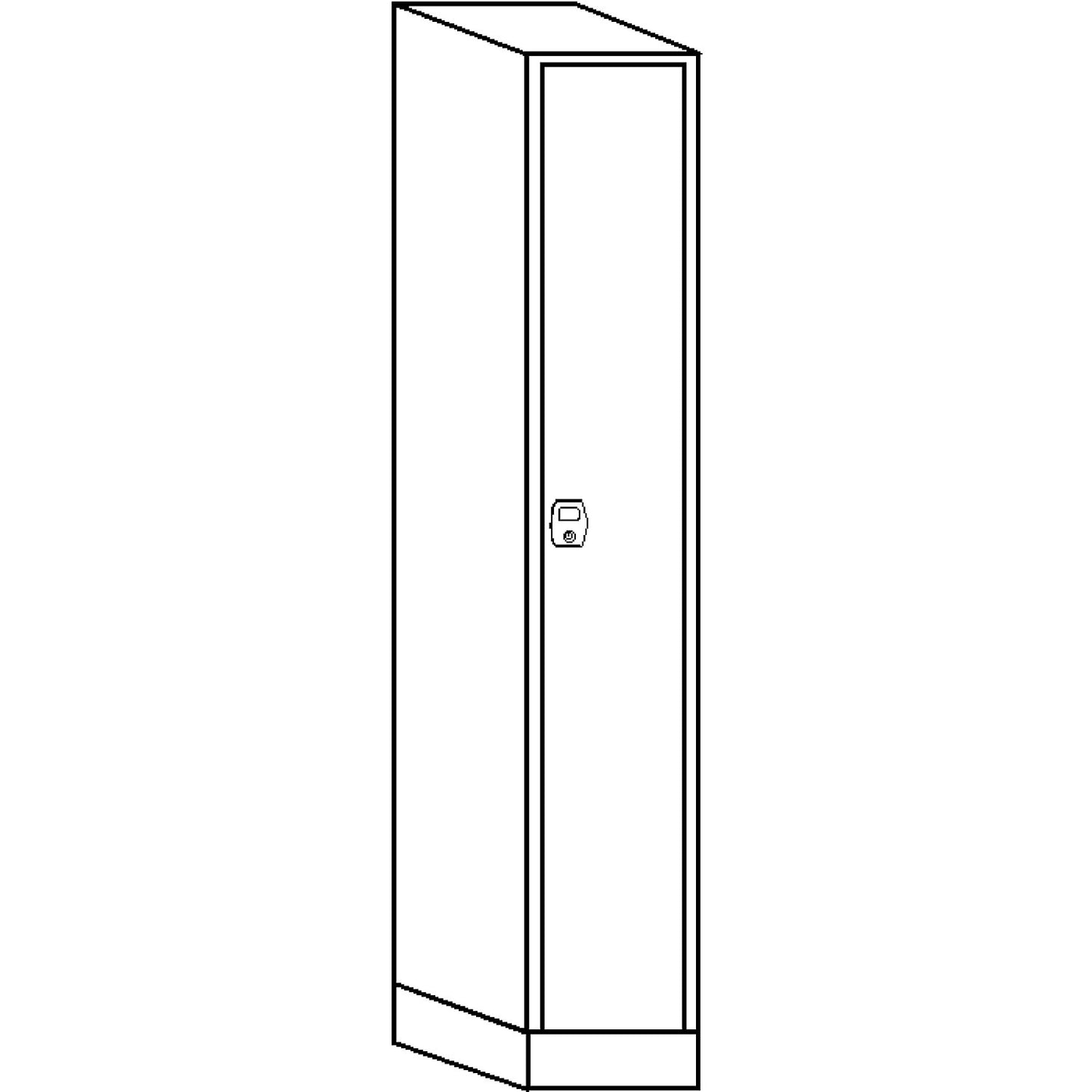 Stuttgart locker, 1 compartment, W 300 mm, charcoal / light grey.
