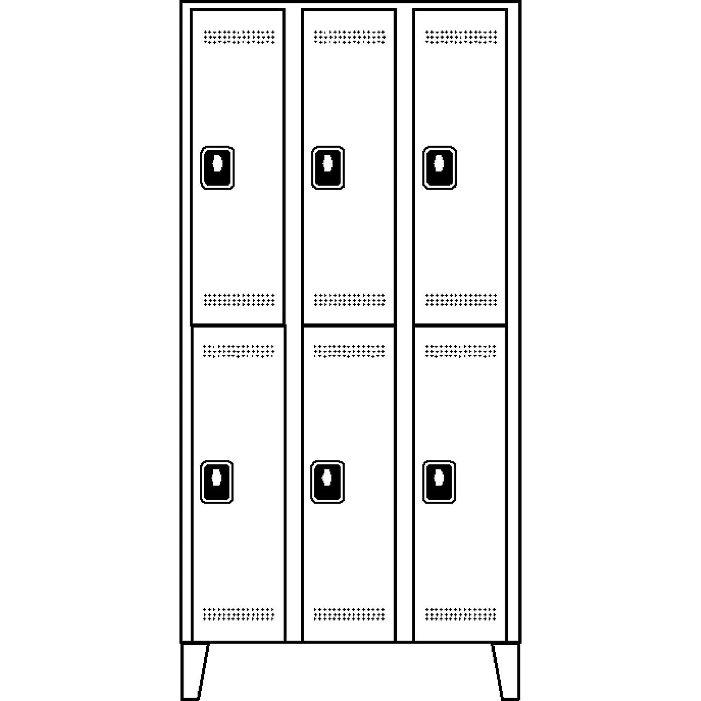Köln double deck clothes locker, 3 compartments, light grey / zinc yellow, 1200 mm.