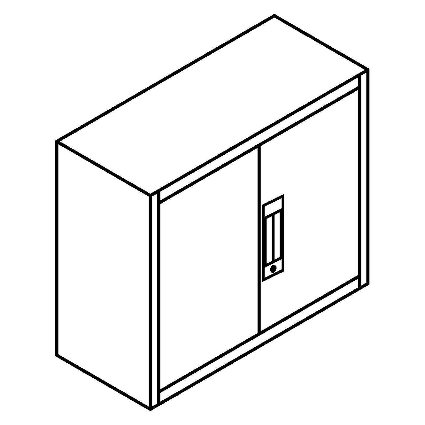 ACURADO add-on cupboard with hinged doors, HxWxD 500 x 930 x 500 mm, light grey.
