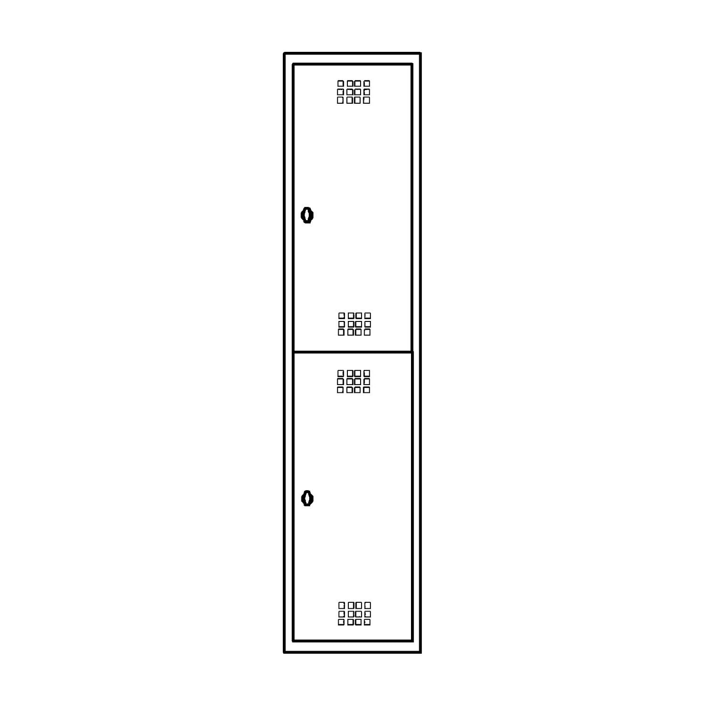 Hamburg double deck clothes locker, 1 compartment, width 300 mm, extension unit, light grey / light grey.