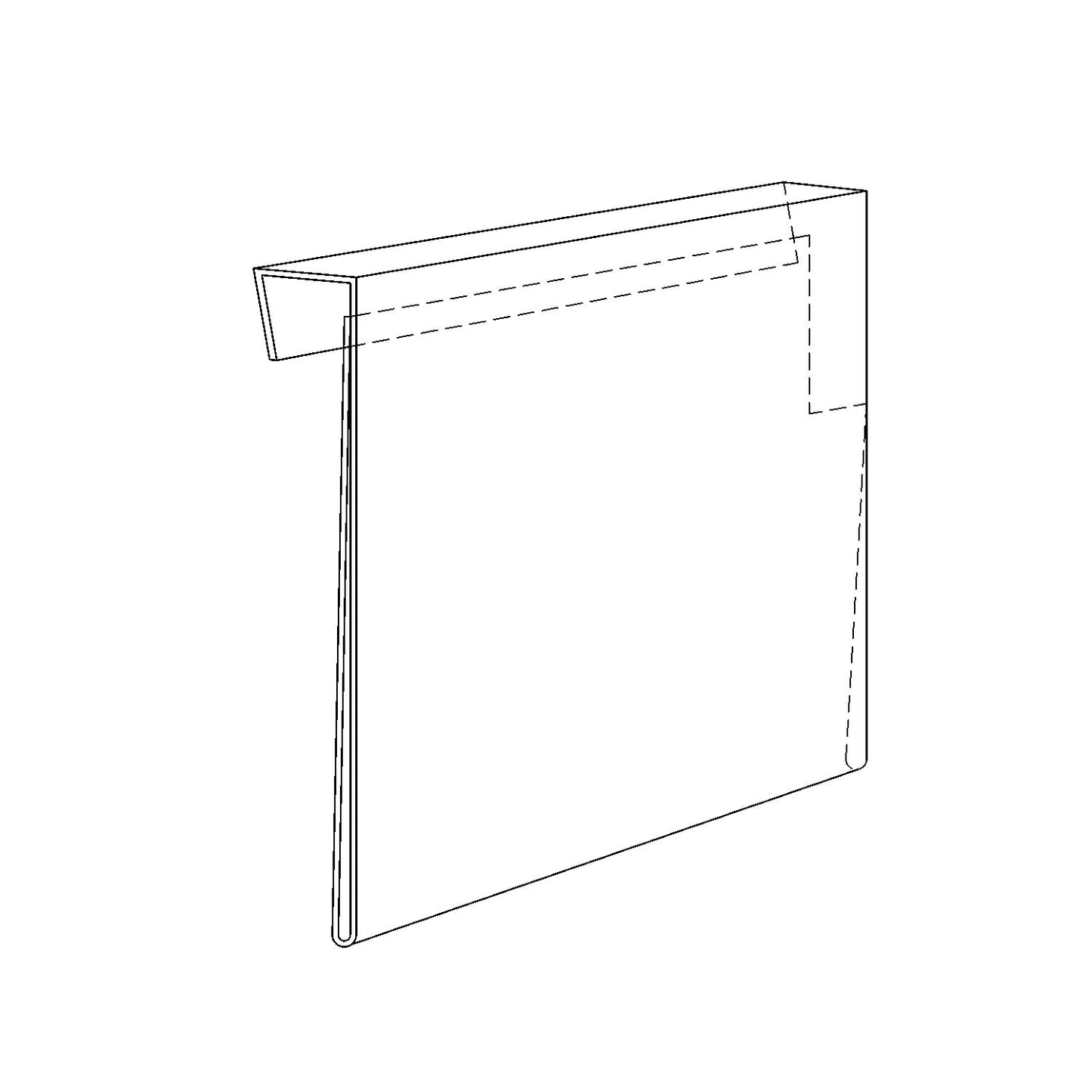 Document pouches with folded edge, grip recess on the rear side, documents inserted through side, for A5, pack of 100.
