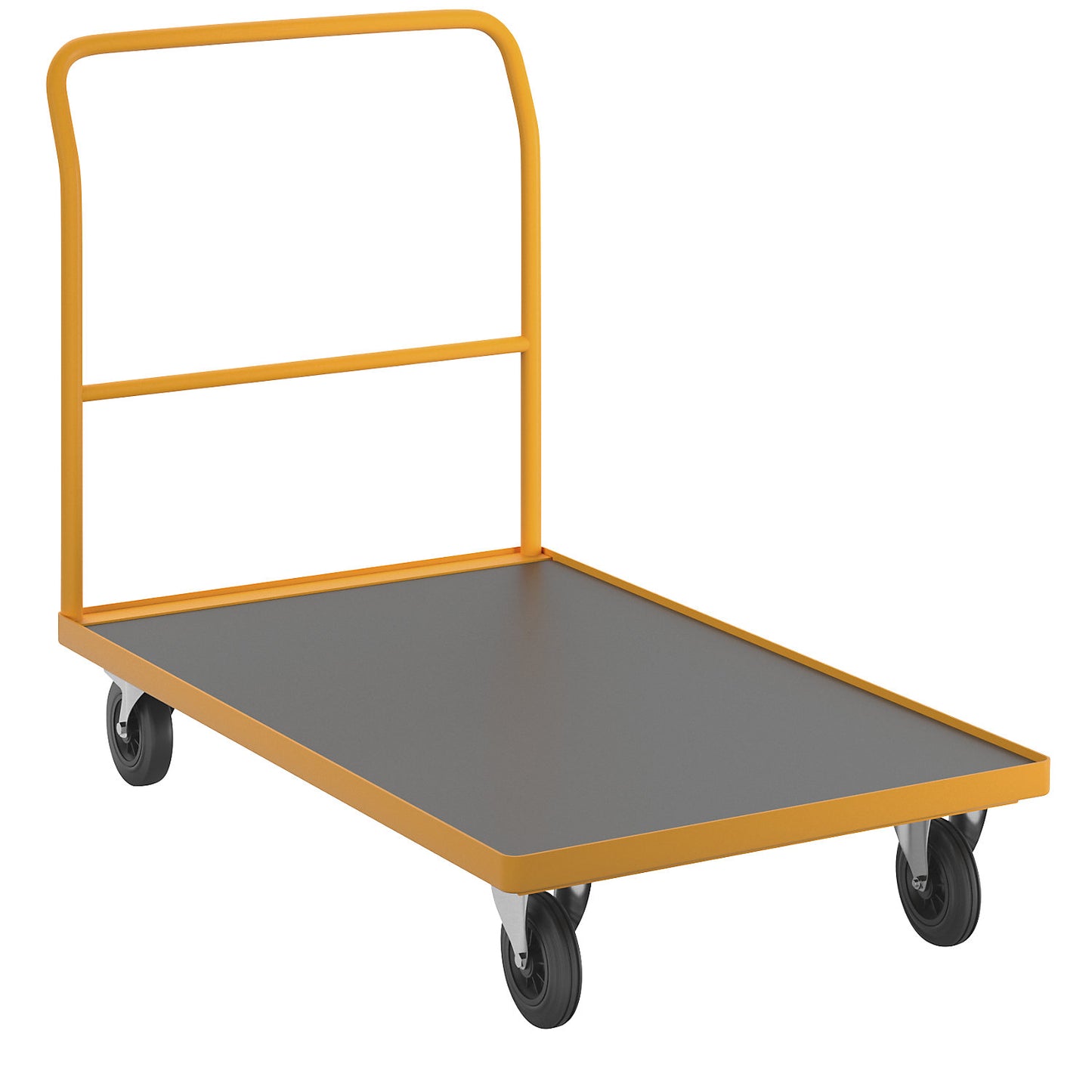 Professional platform truck, permanently welded push handle, shelves LxW 1240 x 790 mm.