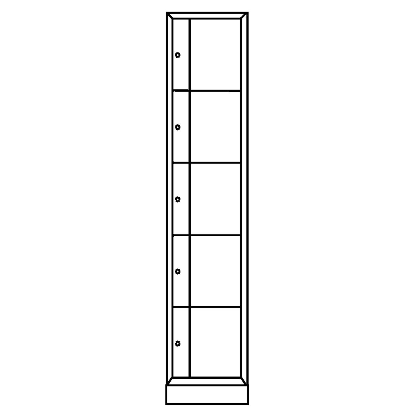 Resisto 5-fold compartment locker, 1 compartment, light grey / gentian blue.