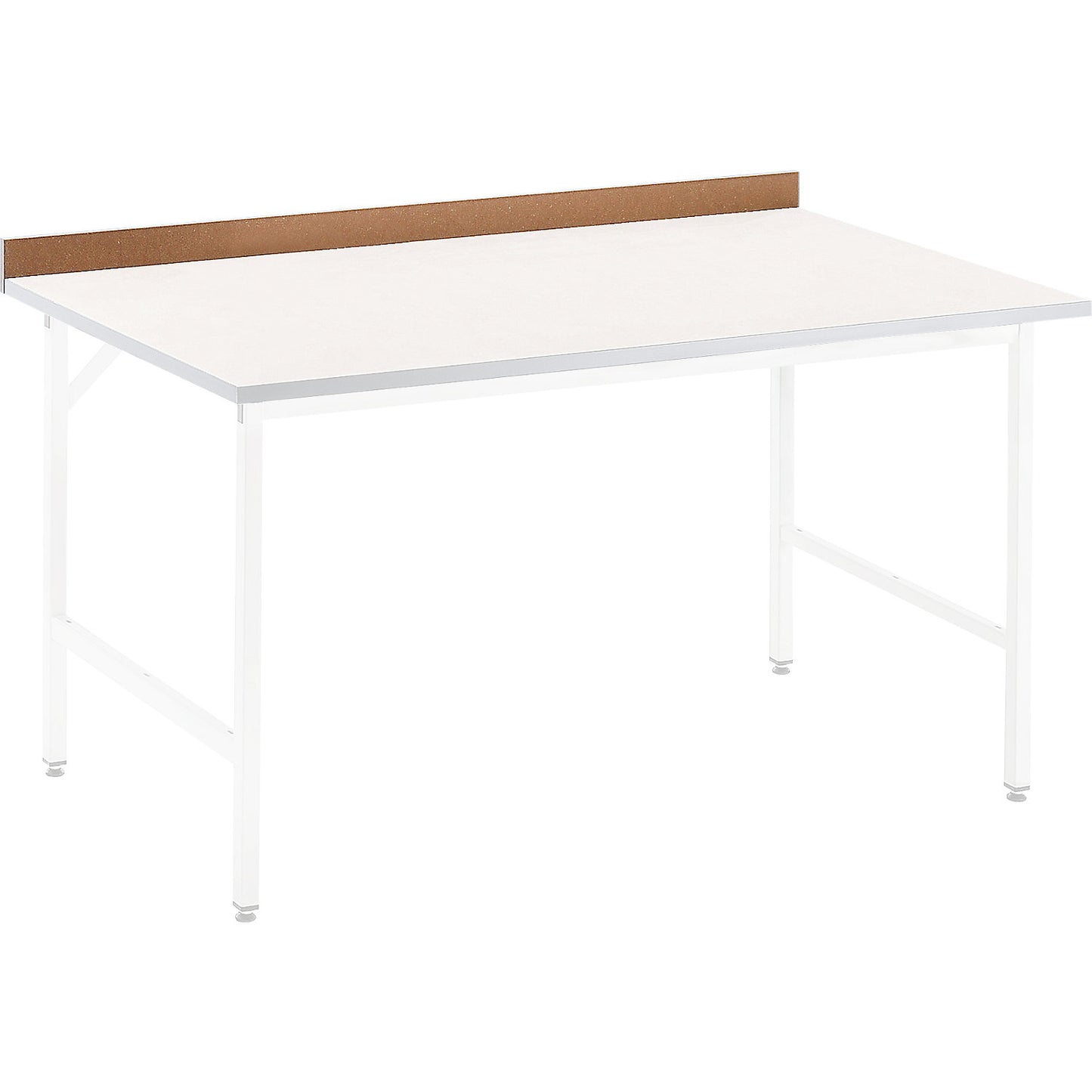Edging strip for work tables, beech, for table width 750 mm.