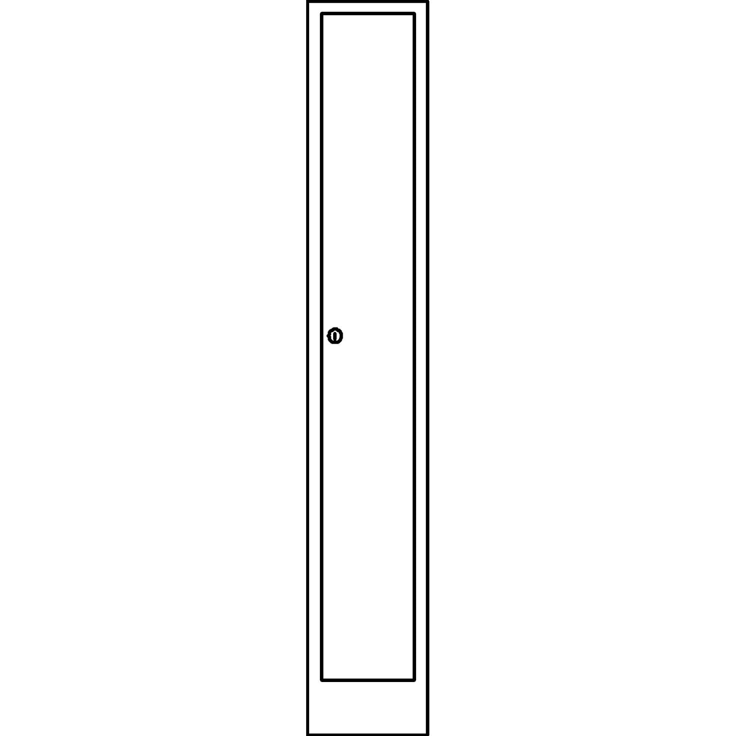 Komfort locker, 1 compartment, light grey, width 300 mm.