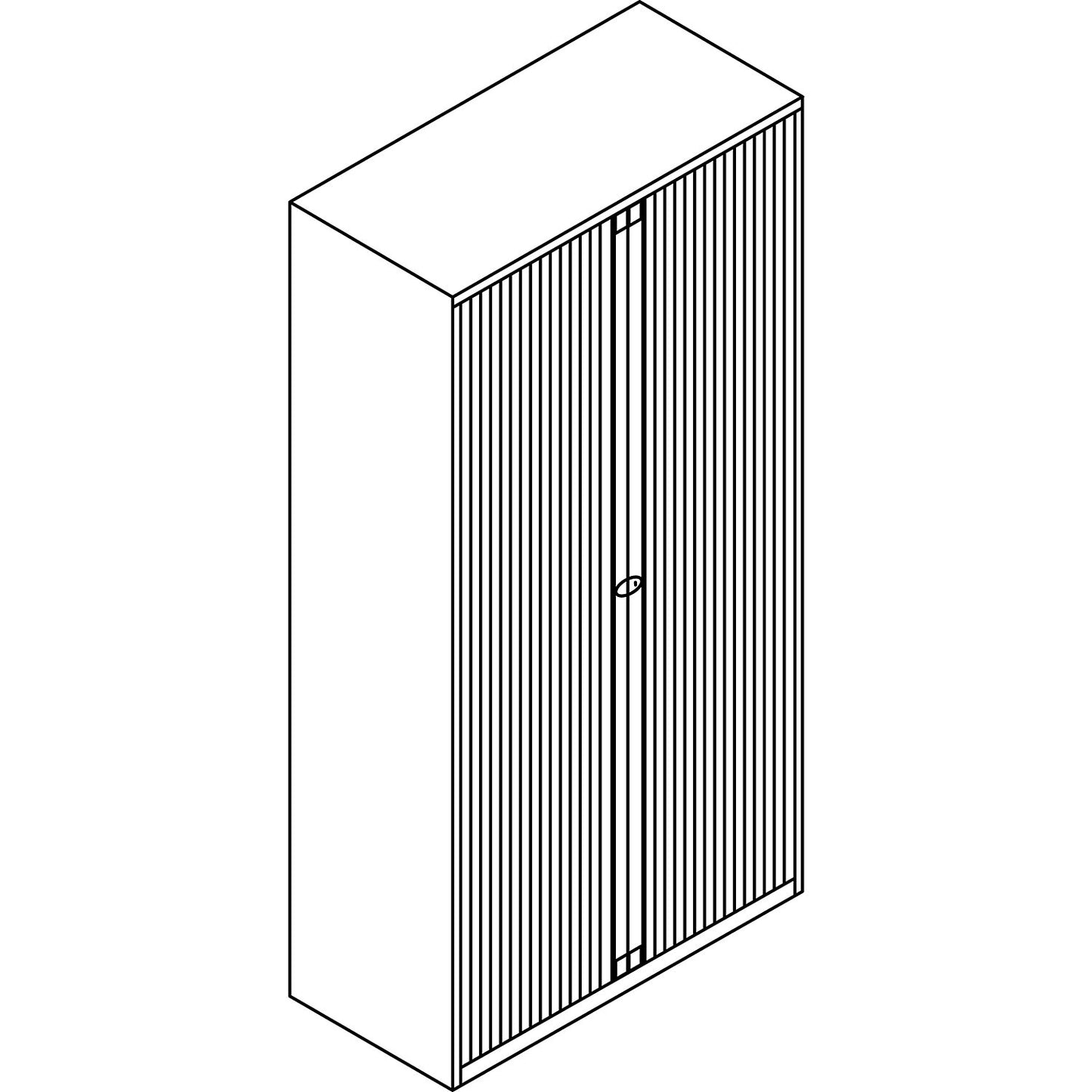 EURO roller shutter cupboard, width 1000 mm, 4 shelves, traffic white.