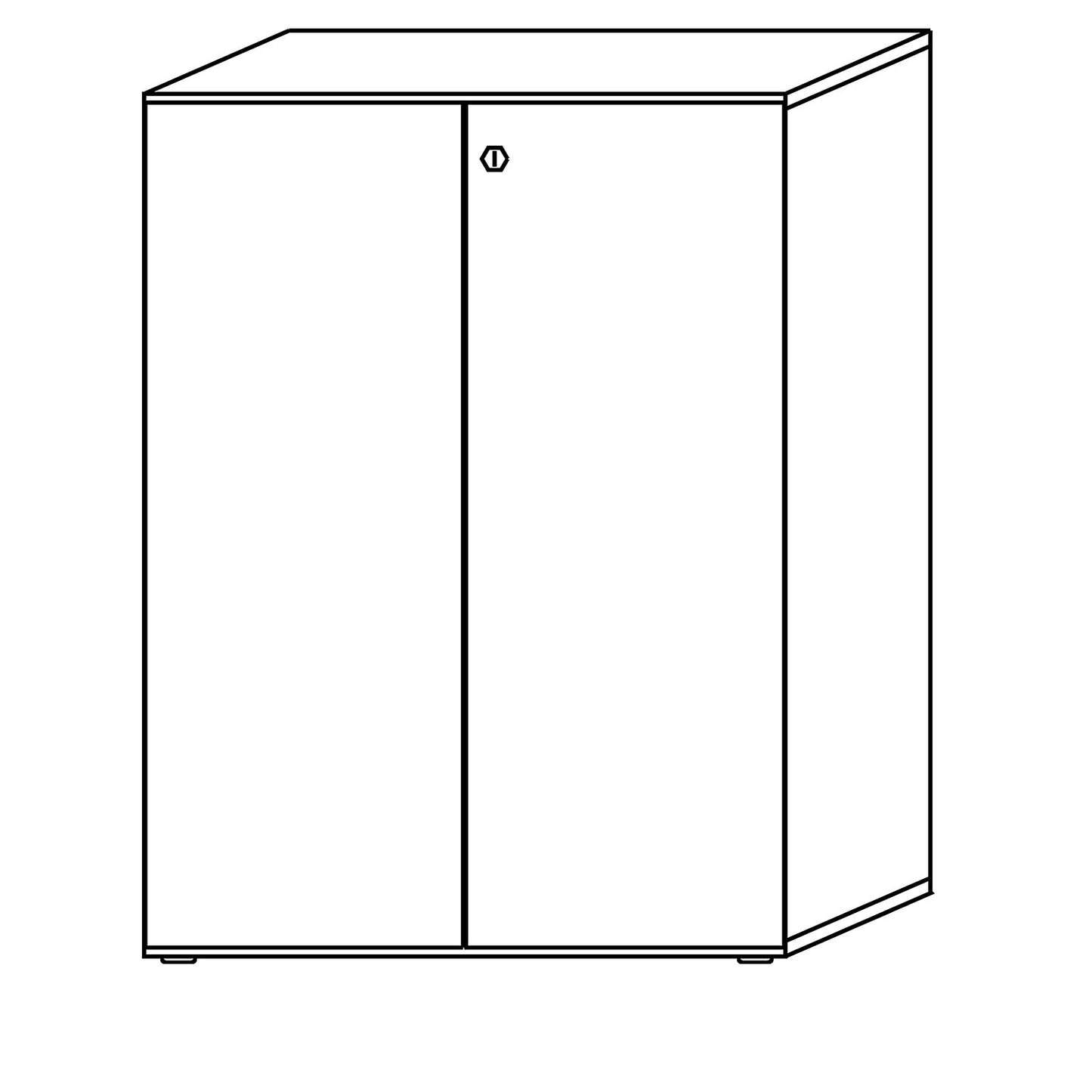 ANNY-AC - Filing cupboard with acoustic rear panel, HxWxD 1100 x 800 x 420 mm, 2 shelves, maple finish.