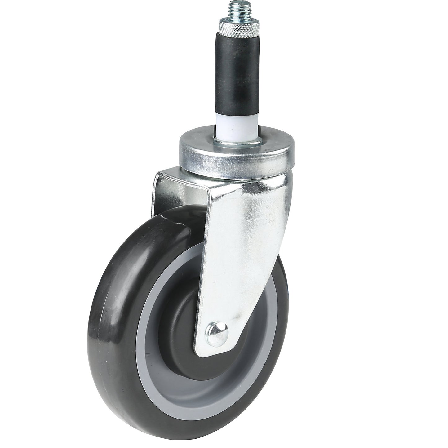 PVC swivel castor, pack of 2, without wheel stop, wheel Ø 125 mm.