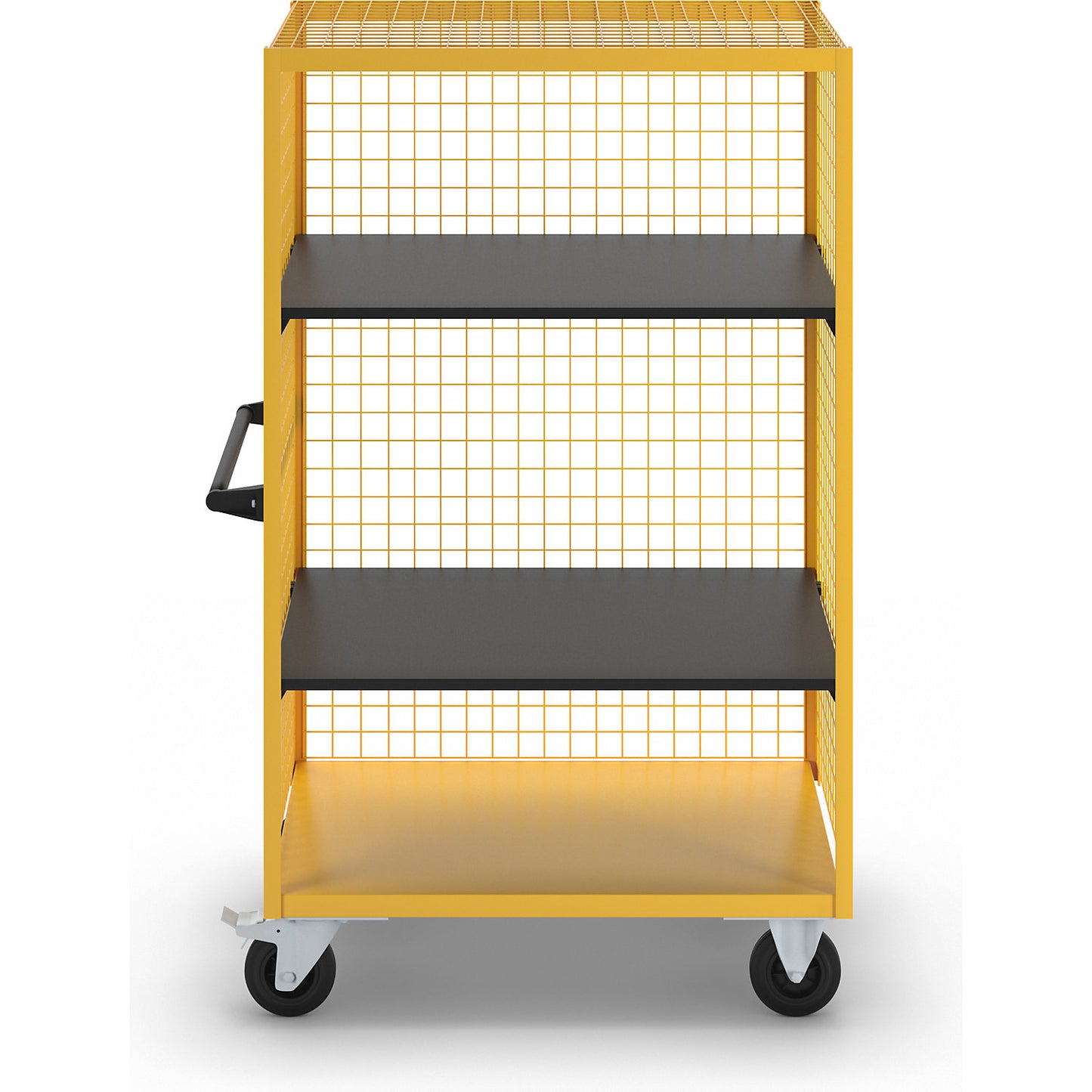 Professional shelf truck, with 3 mesh panels, HxWxD 1700 x 1140 x 710 mm.