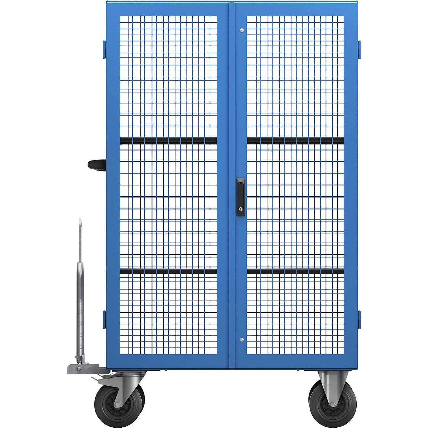 Shelf truck, double doors, 2 shelves, light blue.