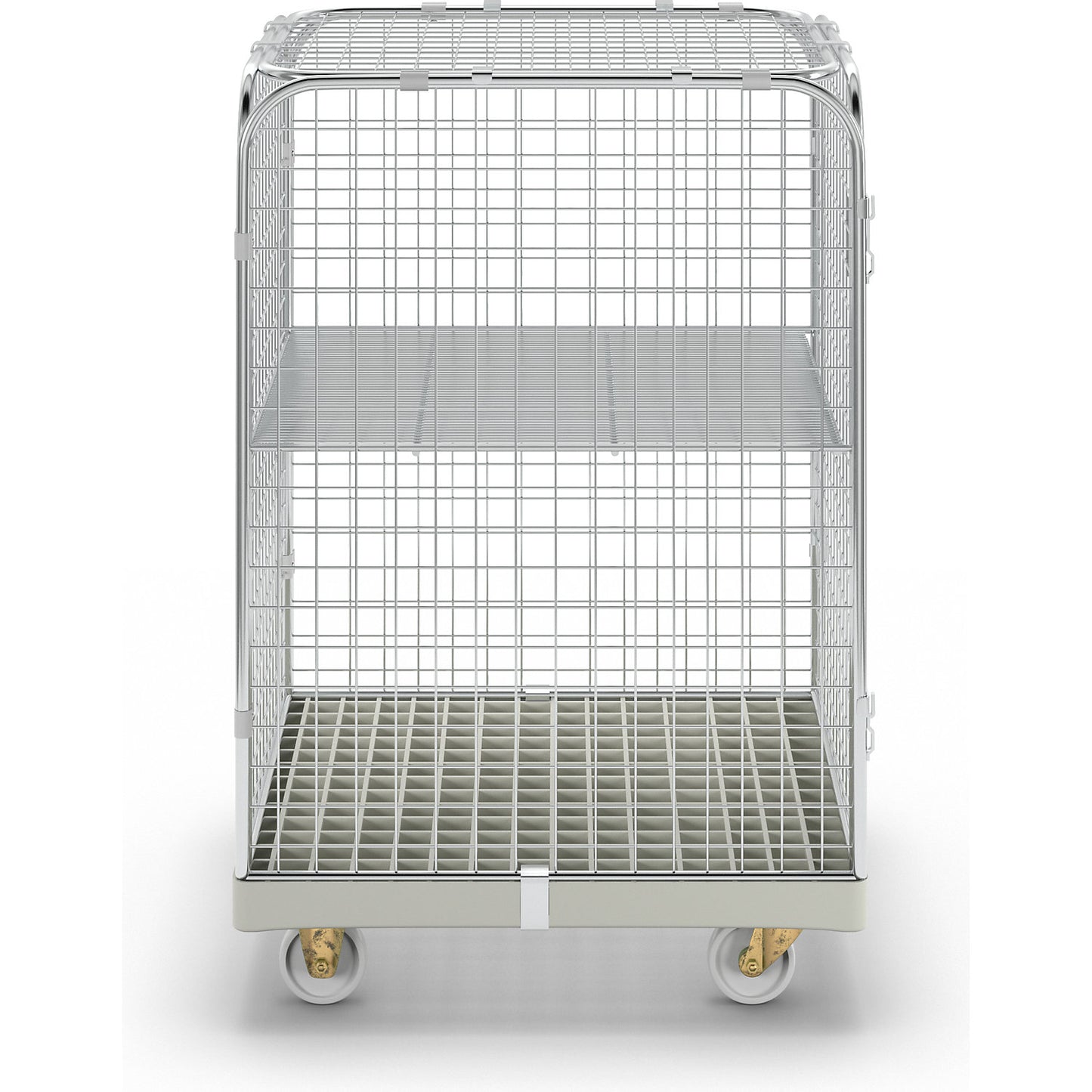 SAFE roll container, HxWxD 1200 x 720 x 810 mm, grey transport dolly.