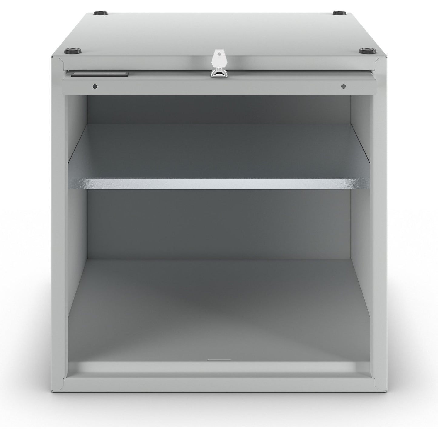Köln individual locker, extendable, HxWxD 500 x 500 x 500 mm, with security cylinder lock, door light grey.