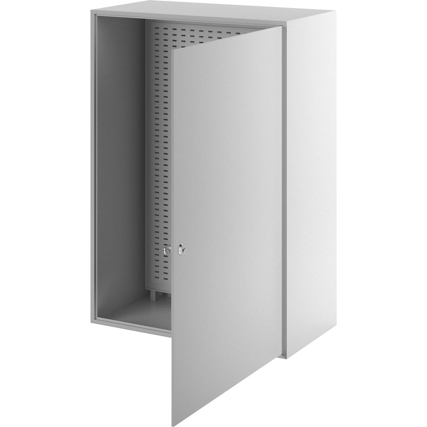 Key cabinet, light grey RAL 7035, HxWxD 550 x 380 x 205 mm, for 180 hooks.