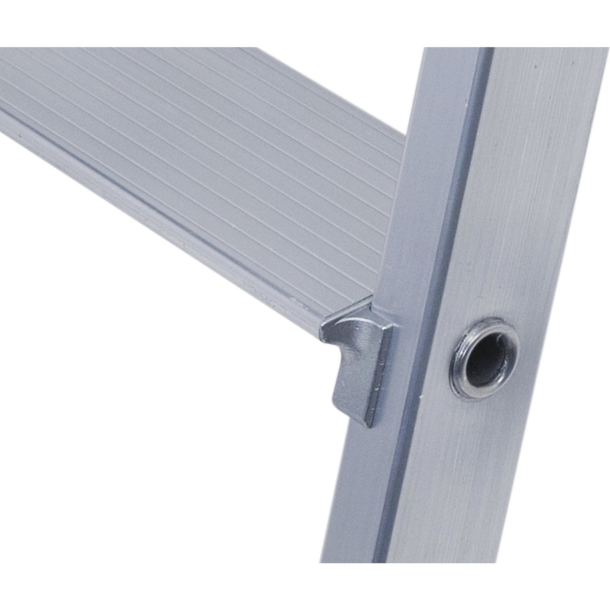 Folding step ladder, single sided access, with storage tray, for light use, 4 steps incl. platform.