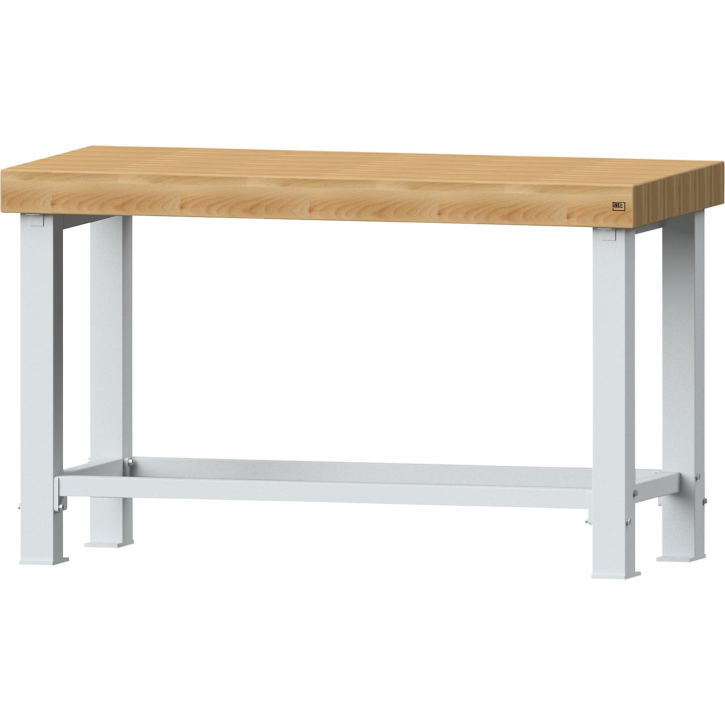 Heavy duty workbench, worktop width 1500 mm, without substructures, worktop thickness 100 mm.