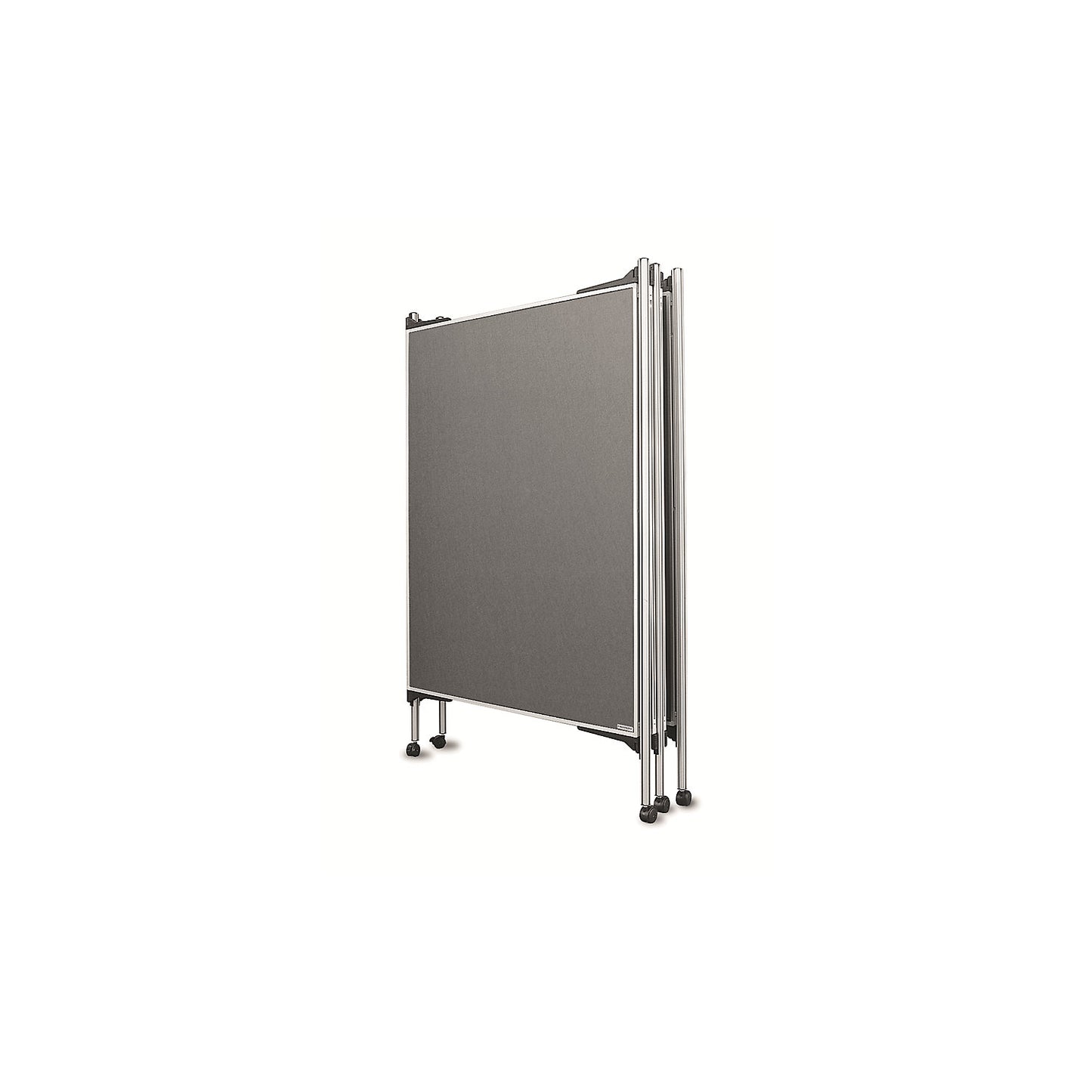 Presentation board set, mobile, 4 pinboards, 5 columns, width 4 x 1200 mm.