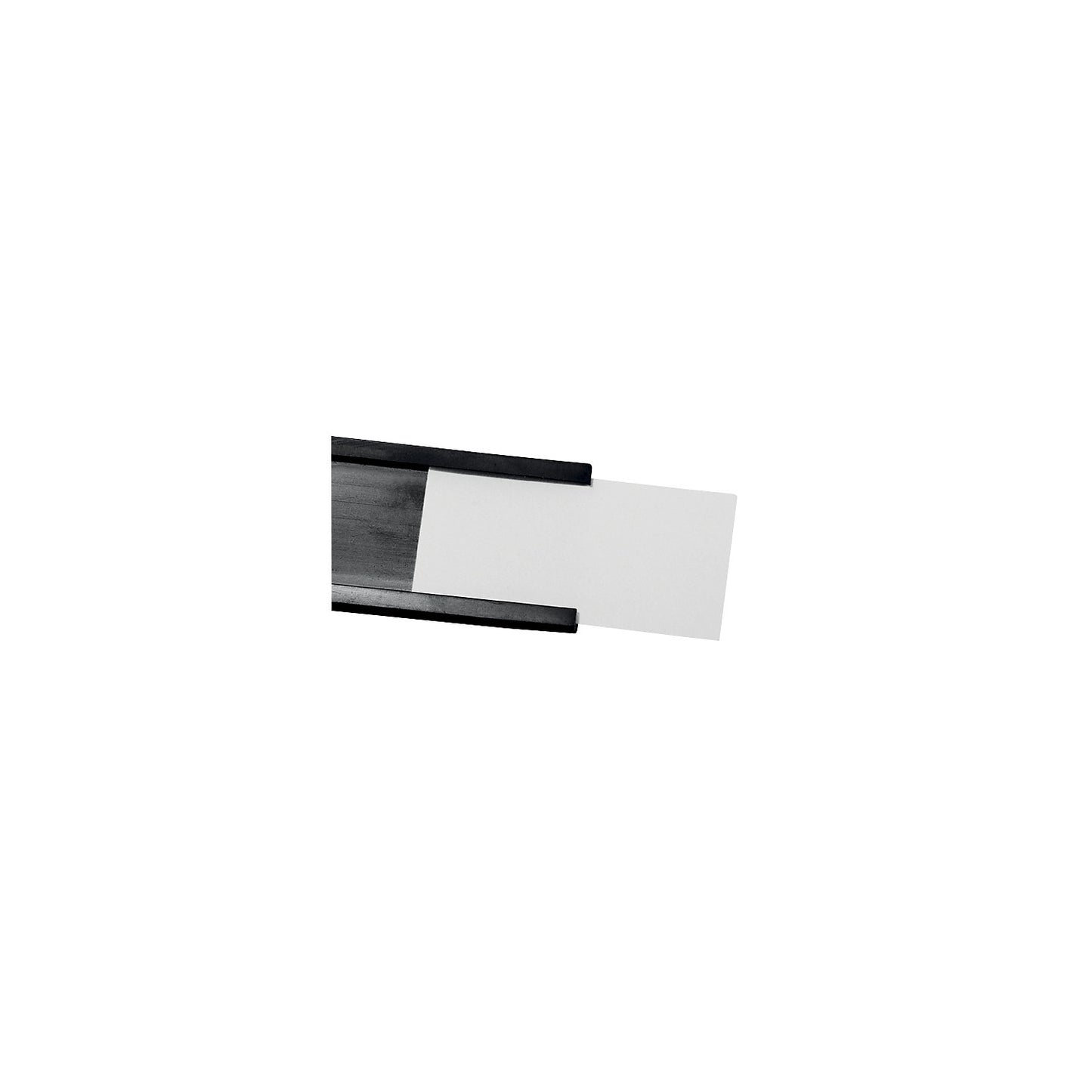 Clear view magnetic label holder, HxW 15 x 80 mm, pack of 20, black.