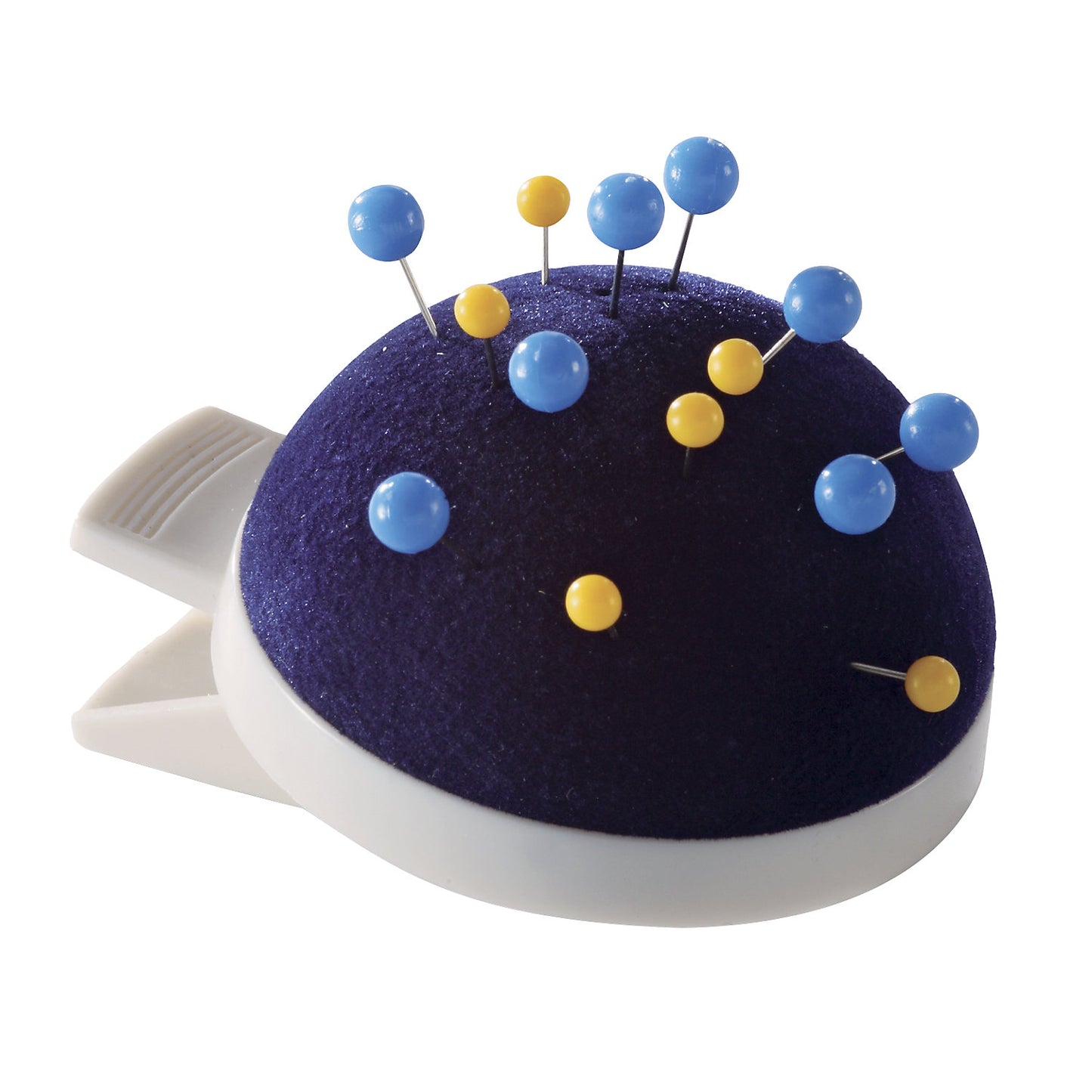 Pin cushion with clip, pack of 3, blue.