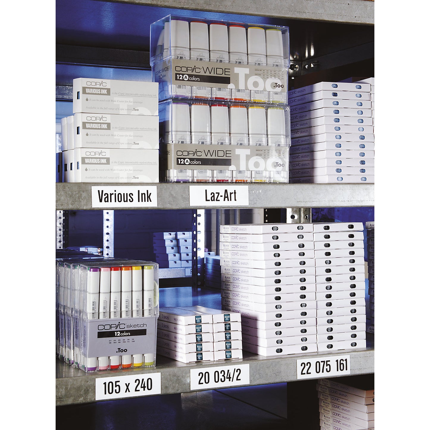 Magnetic labels, white, pack of 200, width 20 mm.
