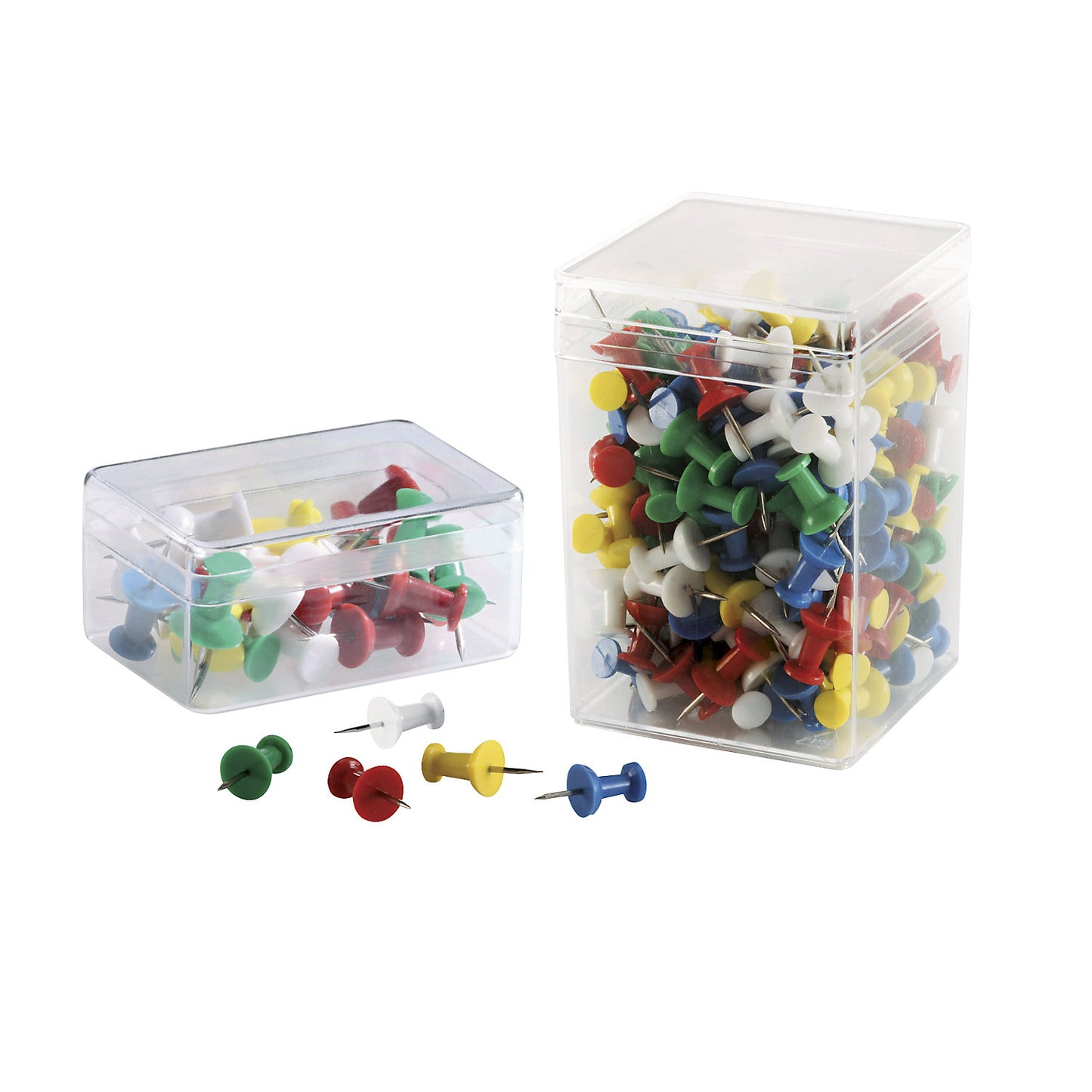 Push pins, pack of 1000, assorted colours.