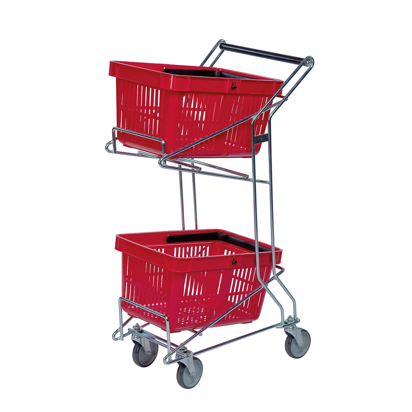 Basket for shopping trolley, capacity 27 l, red.