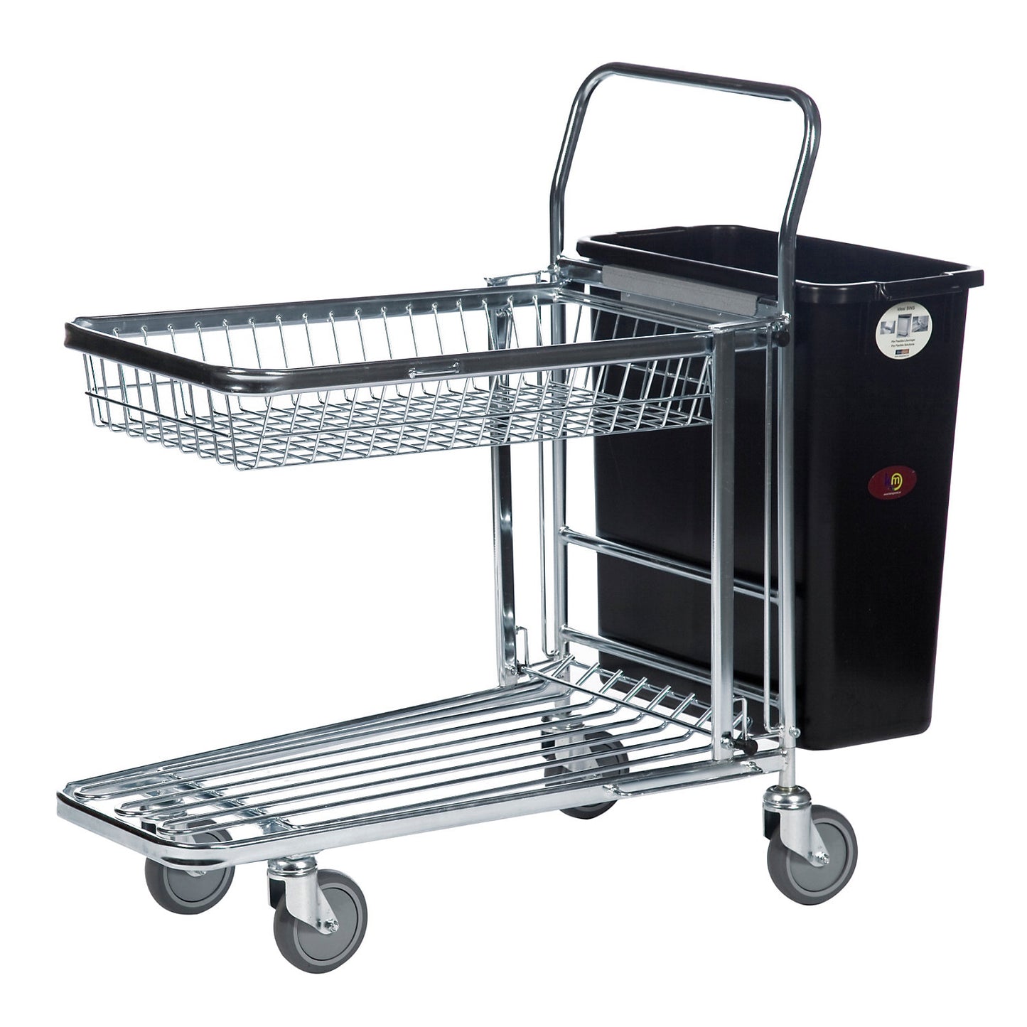 Waste bin, HxWxD 680 x 560 x 270 mm, black.