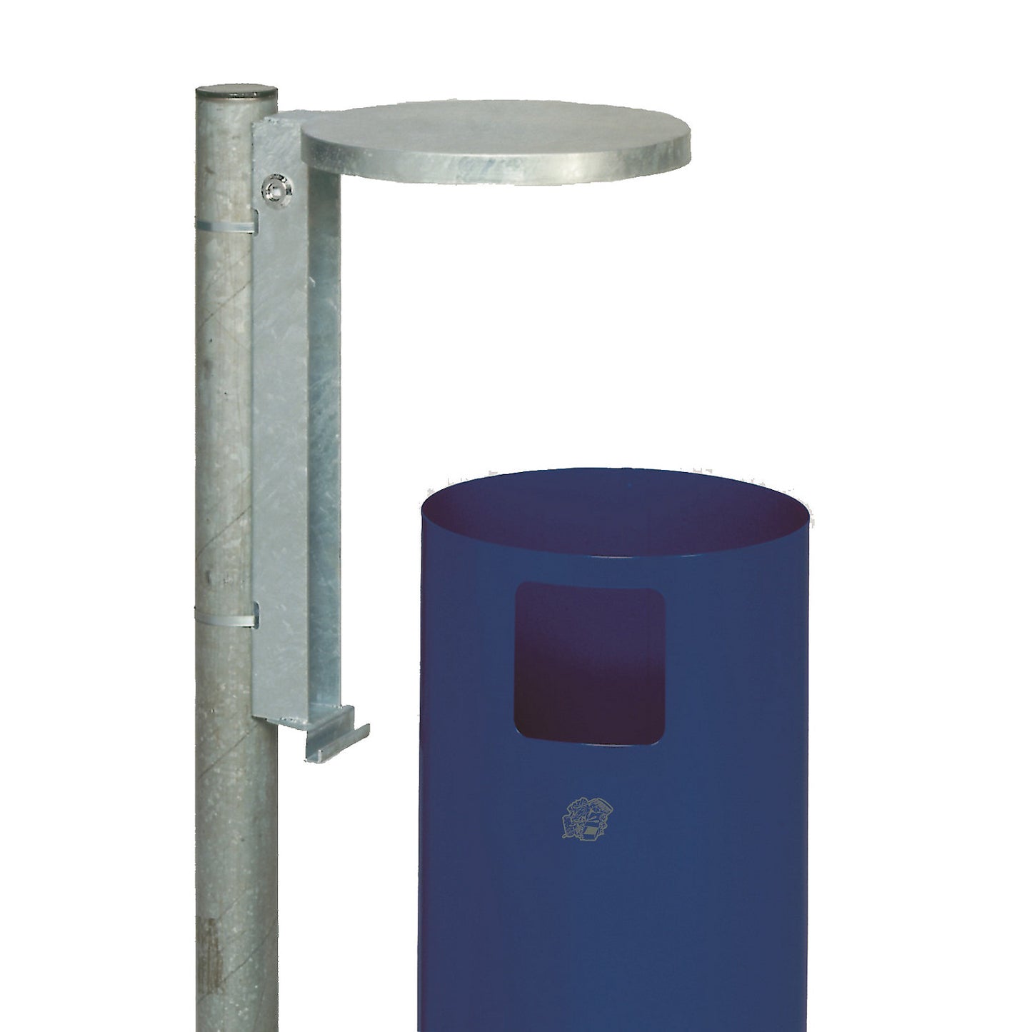 Tubular steel post, length 1450 mm, galvanised.