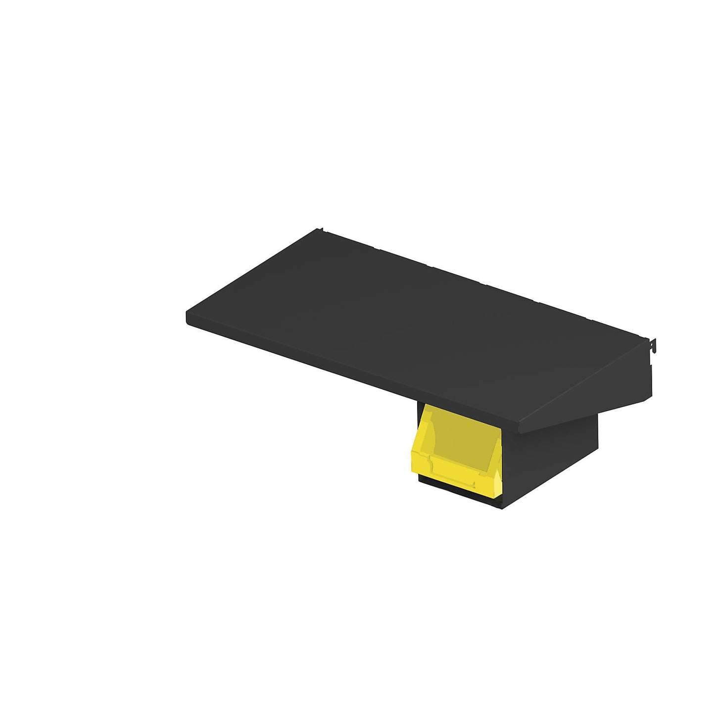 QUICK ON box holder, HxWxD 153 x 154 x 231 mm, jet black.