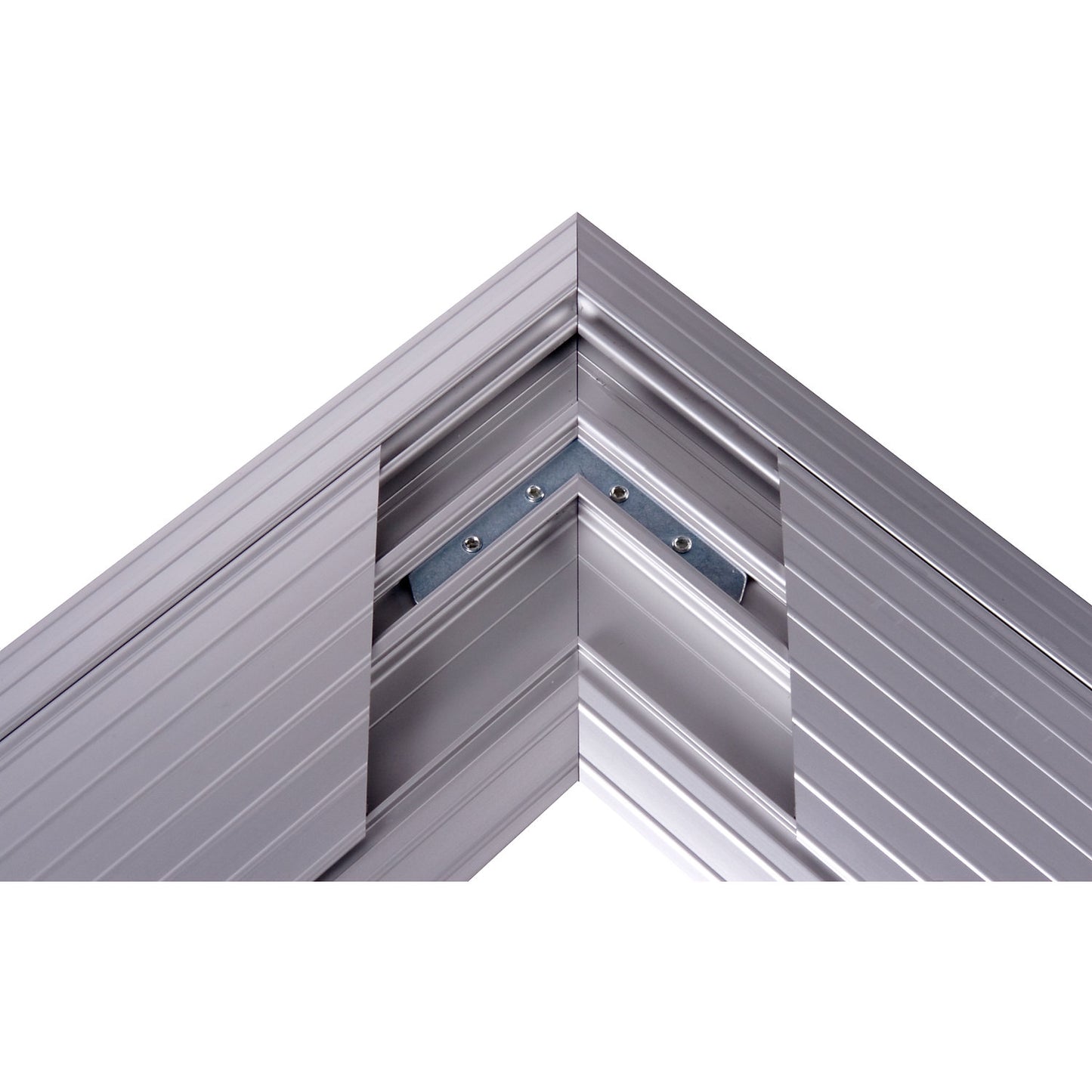 Cable protection, corner, fold-open, silver.