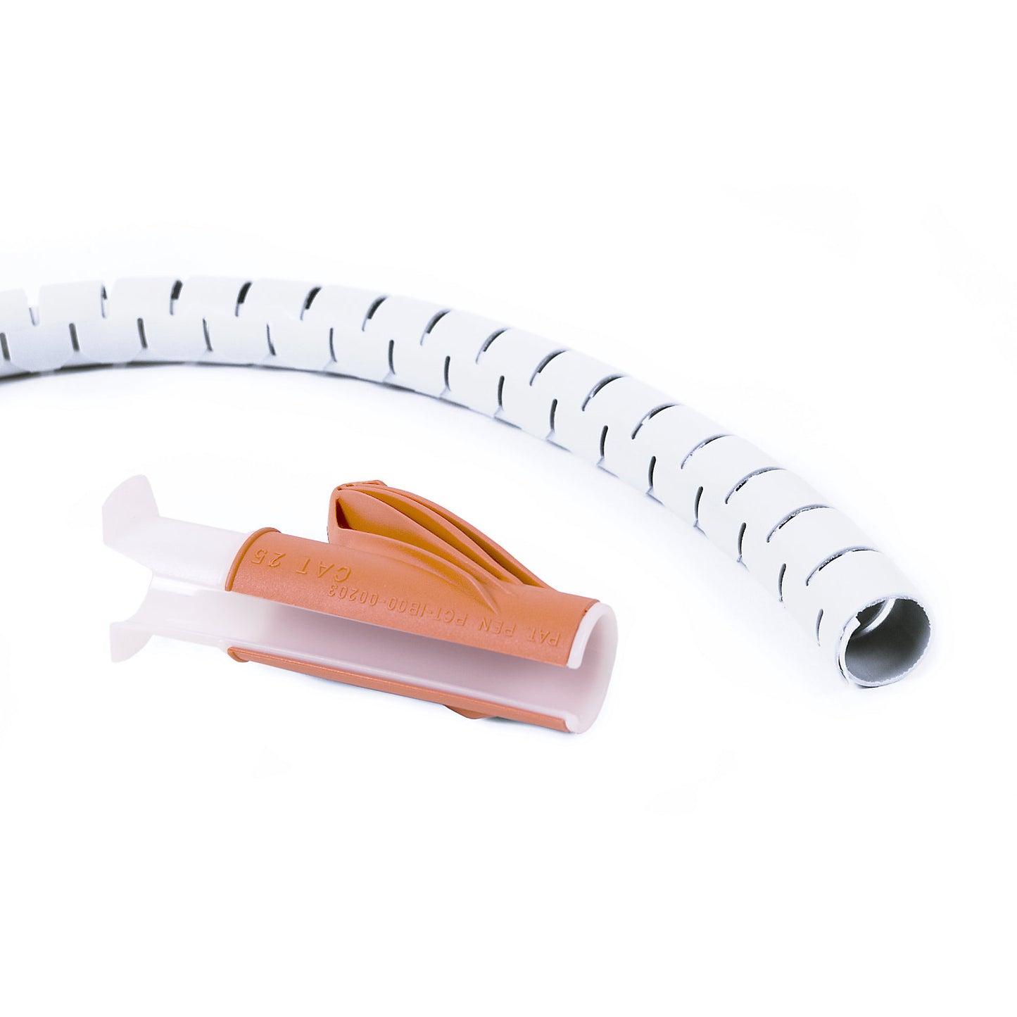 Cable guide, with insertion aid, white.