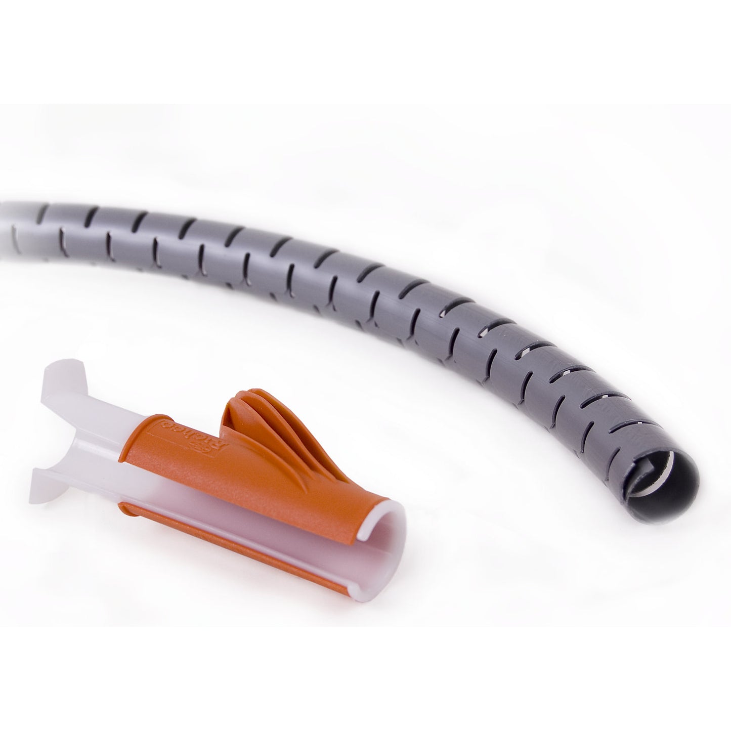 Cable guide, with insertion aid, silver.